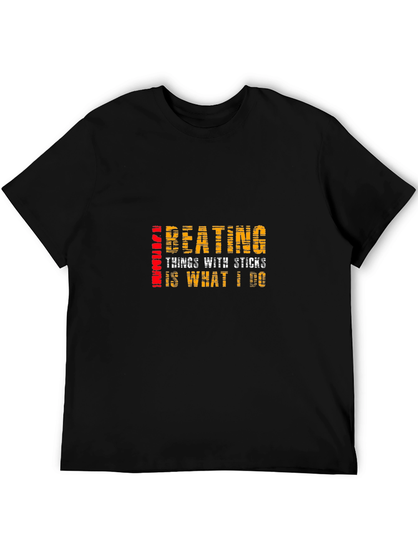 Black Beating Things With Sticks T-Shirt view 5