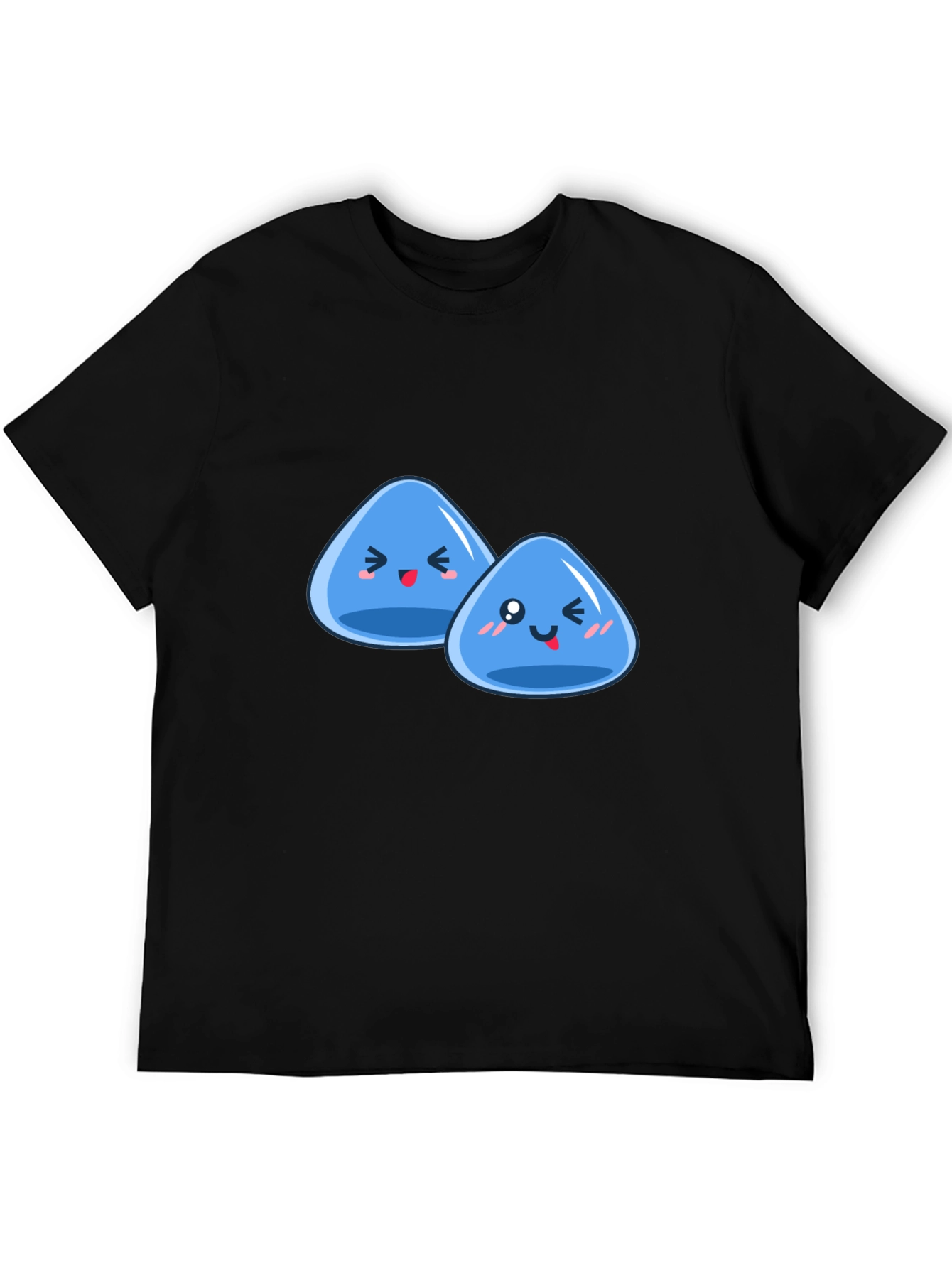 Black Cute Slime Duo Graphic T-Shirt view 5