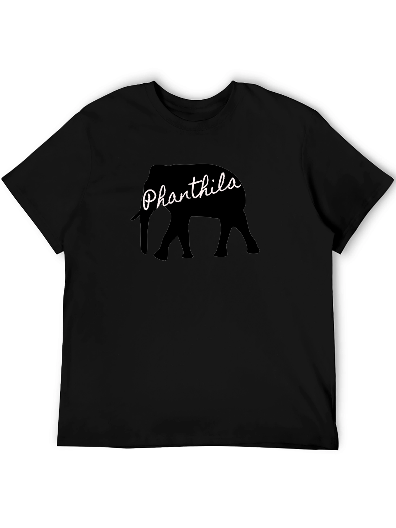 Black Phanthila Elephant Black T-Shirt view 5