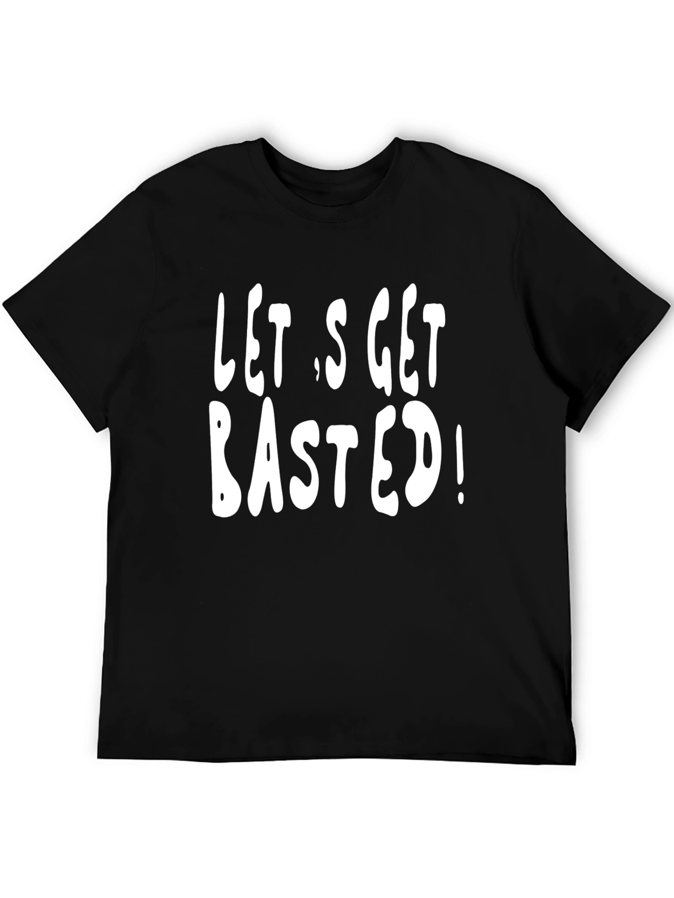 Black Let's Get Basted! Graphic T-Shirt view 5