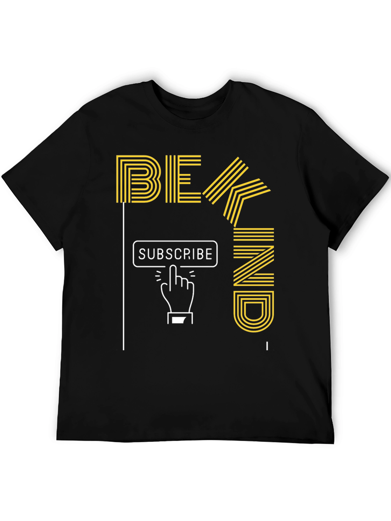 Black Be Kind Subscribe Graphic T-Shirt view 5