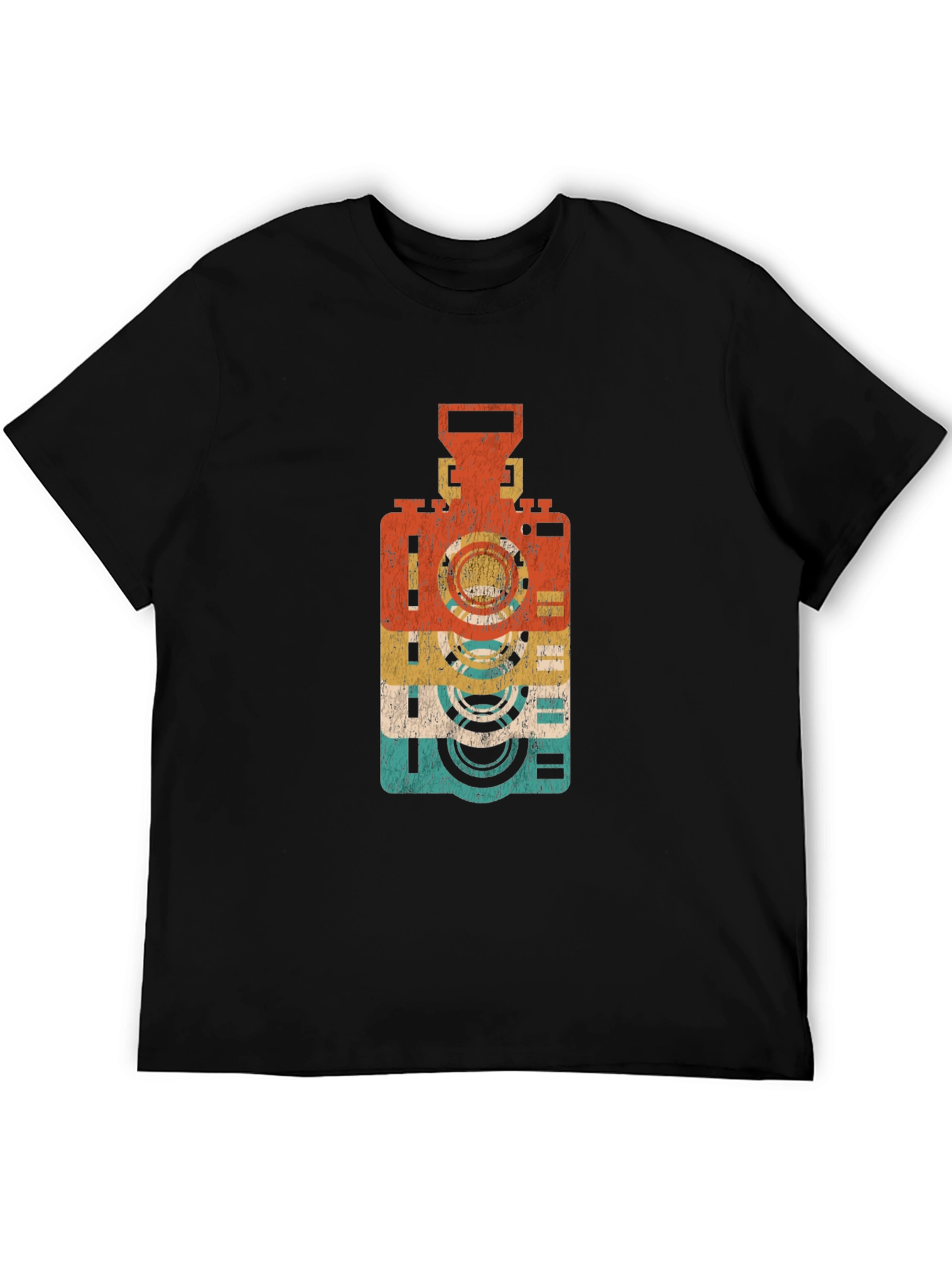 Black Retro Camera Graphic Tee - Cool Vintage Style view 5