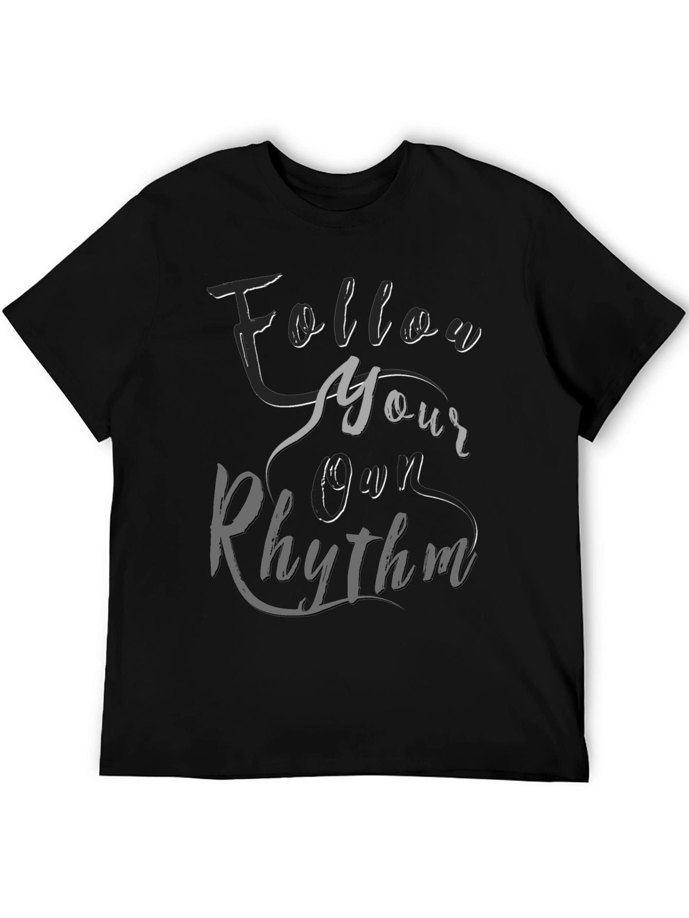 Black Follow Your Own Rhythm Graphic T-Shirt view 5