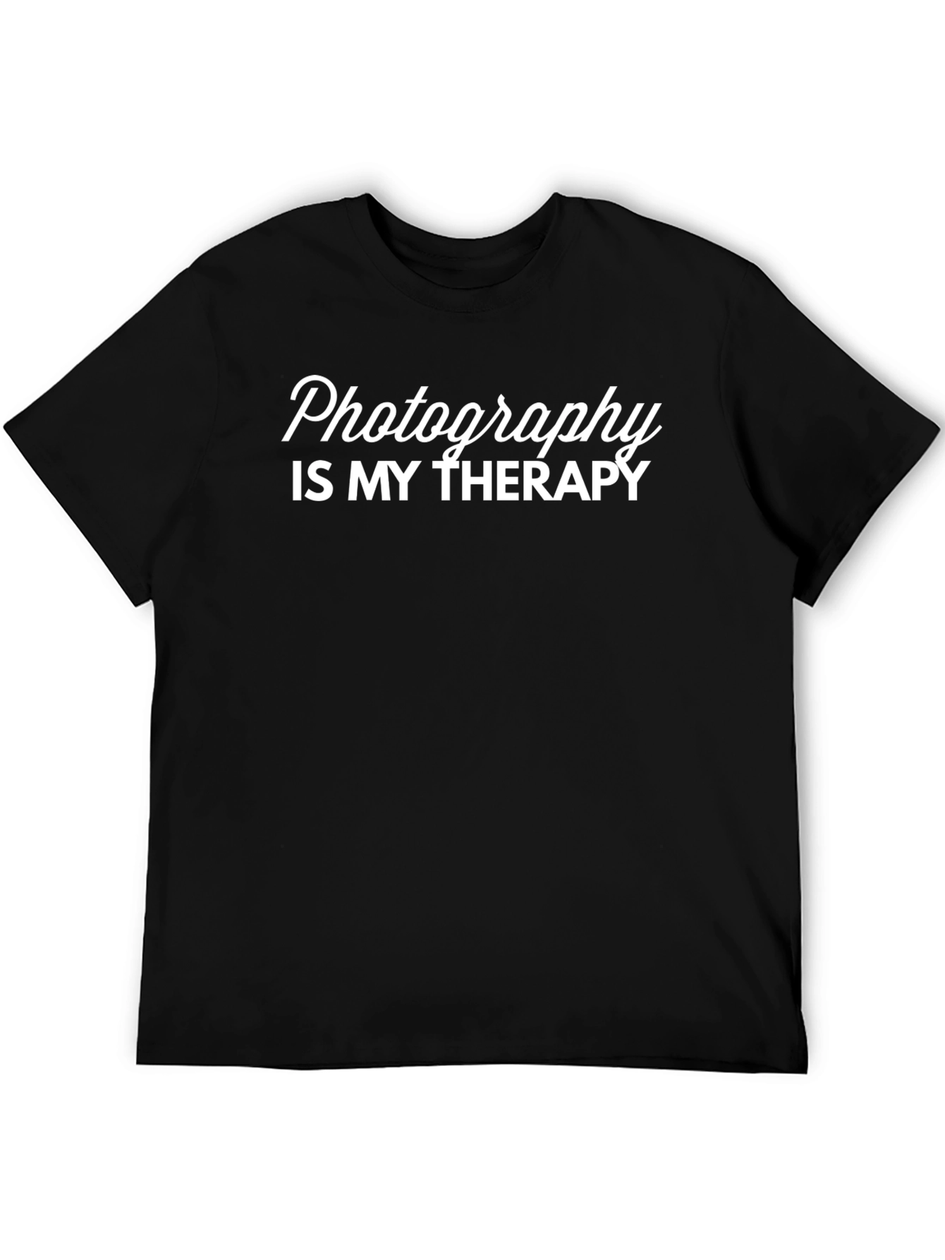 Black Photography is My Therapy Black T-Shirt view 5