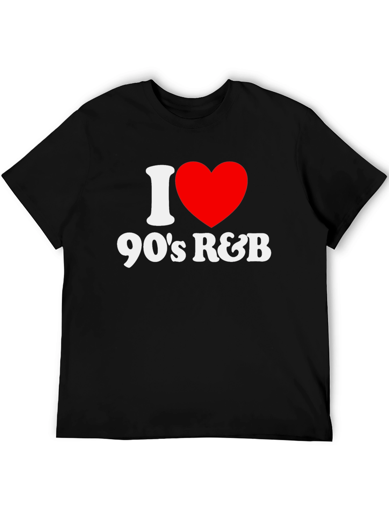 Black I Heart 90s R&B Black T-Shirt view 5
