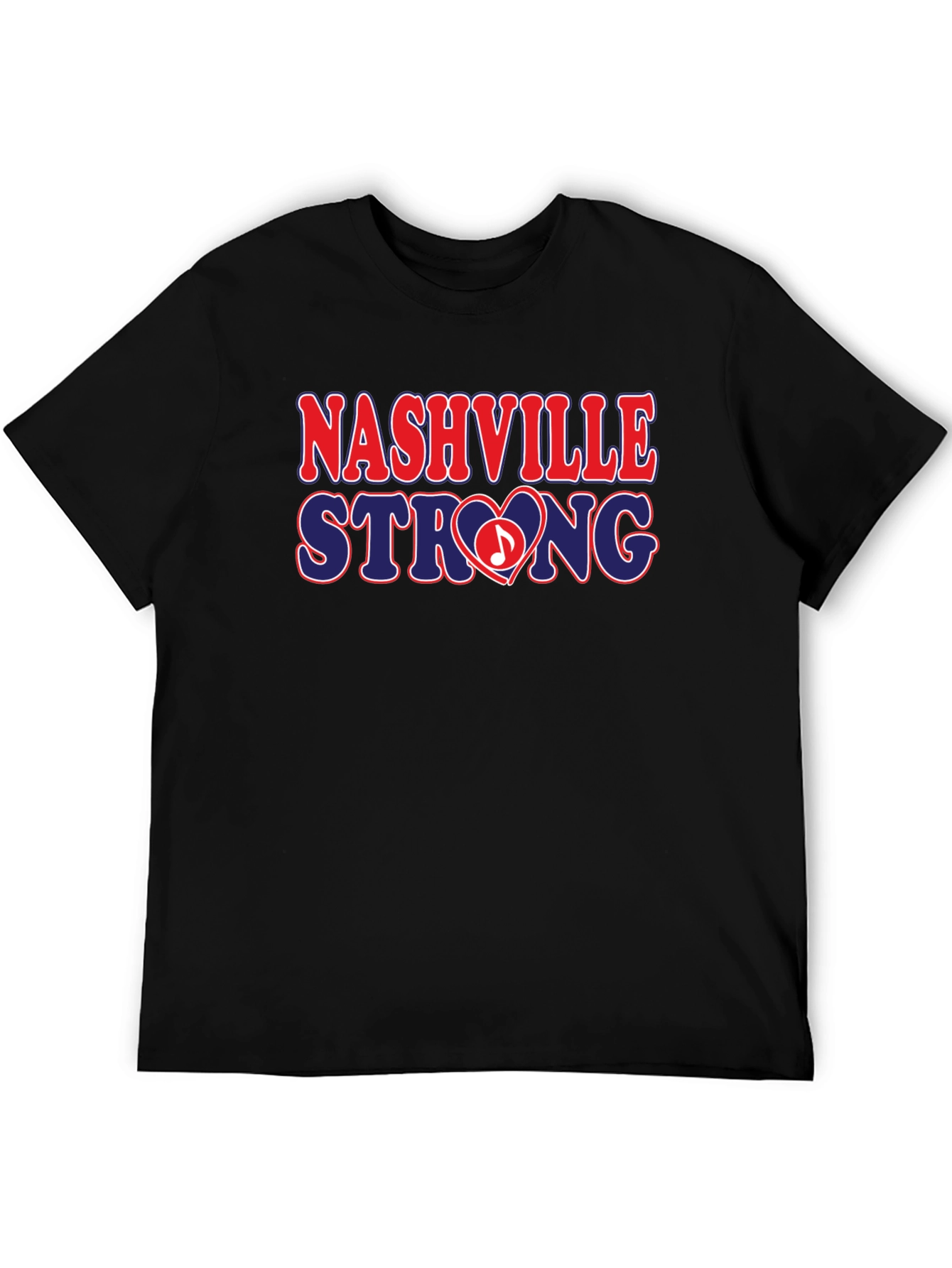 Black Nashville Strong Graphic T-Shirt view 5