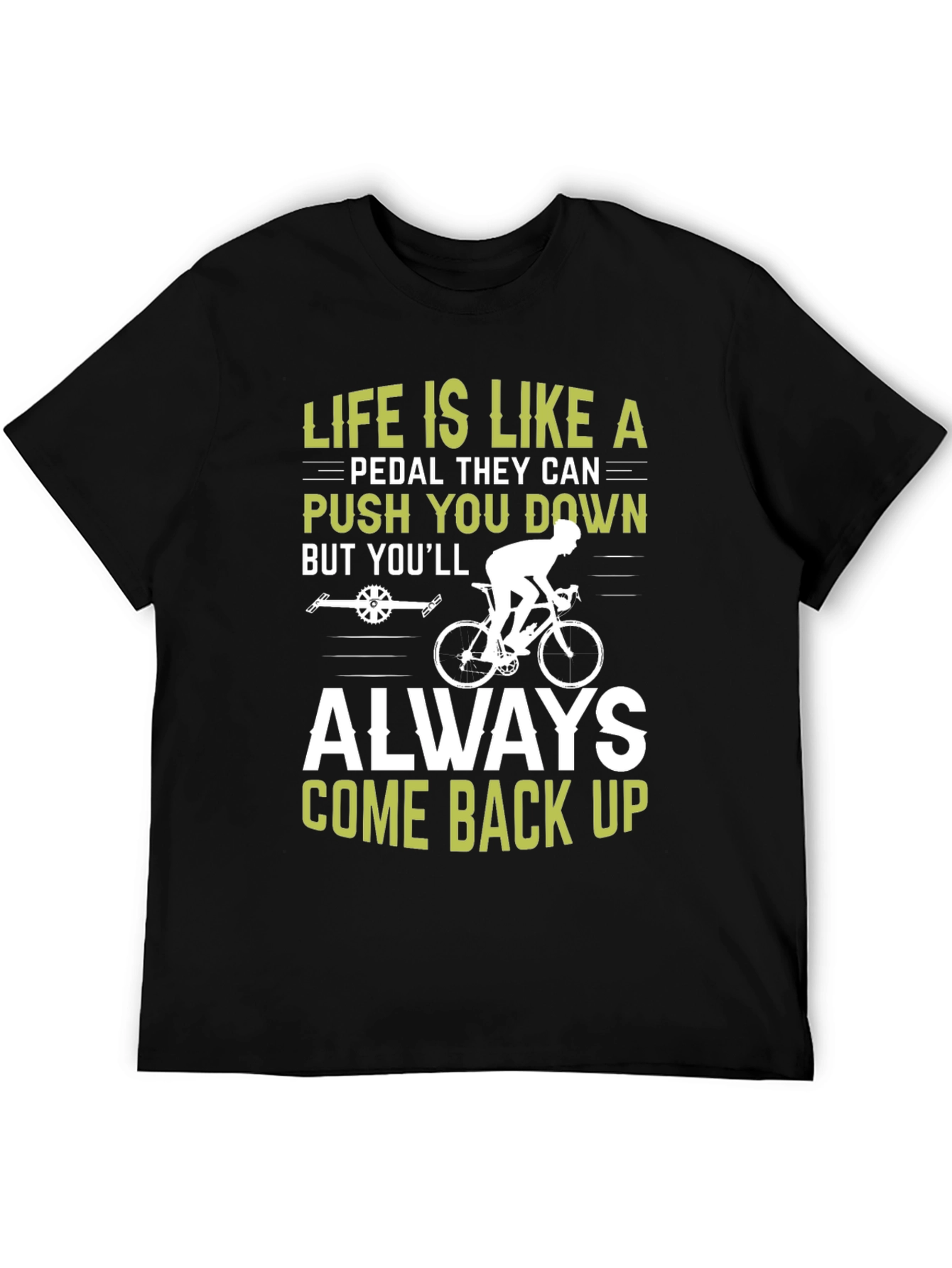 Black Life Is Like A Pedal T-Shirt Cycling Motivational Tee view 5