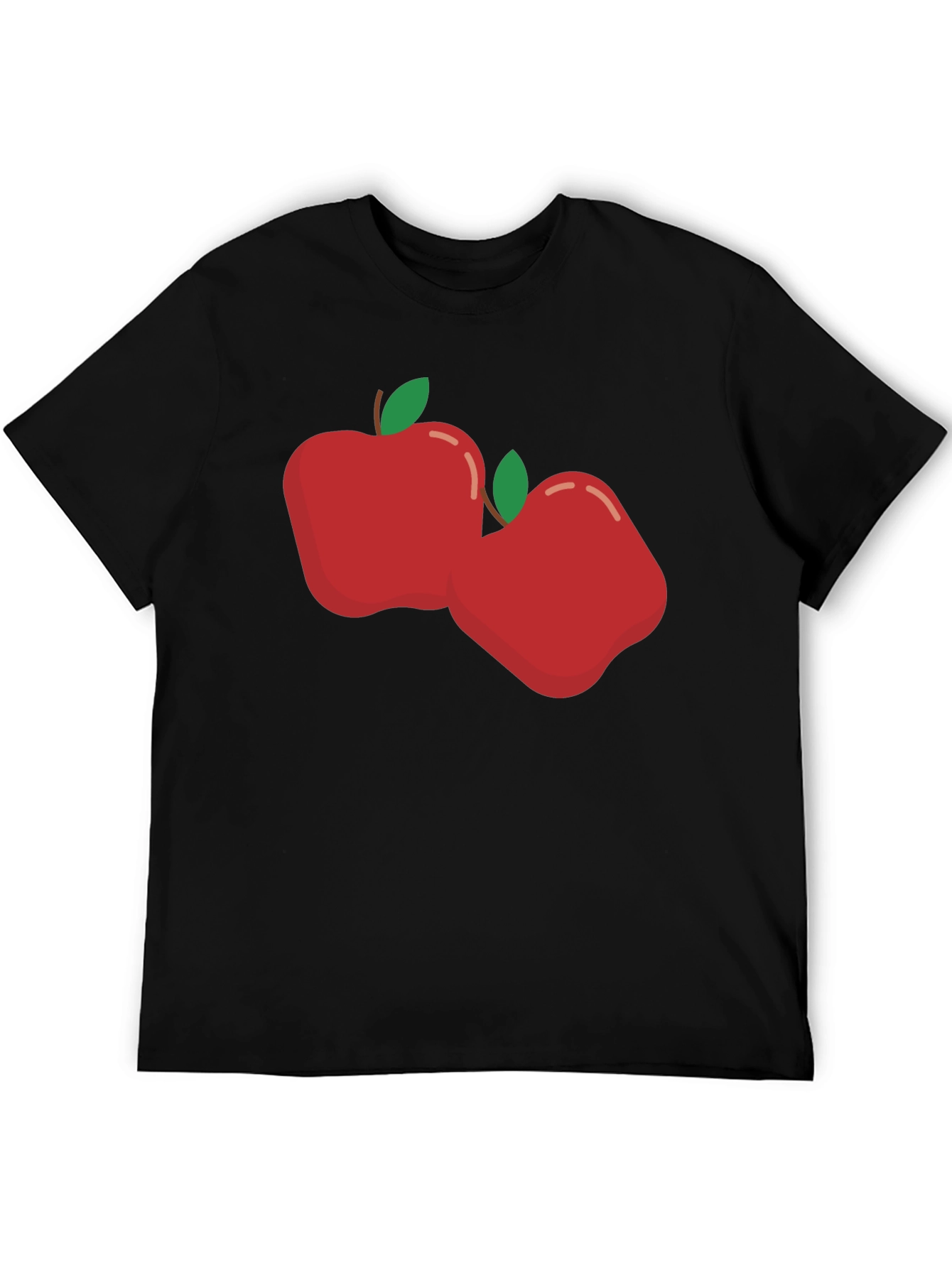Black Bold Apple Graphic Tee - Soft & Stylish Black T-Shirt view 5