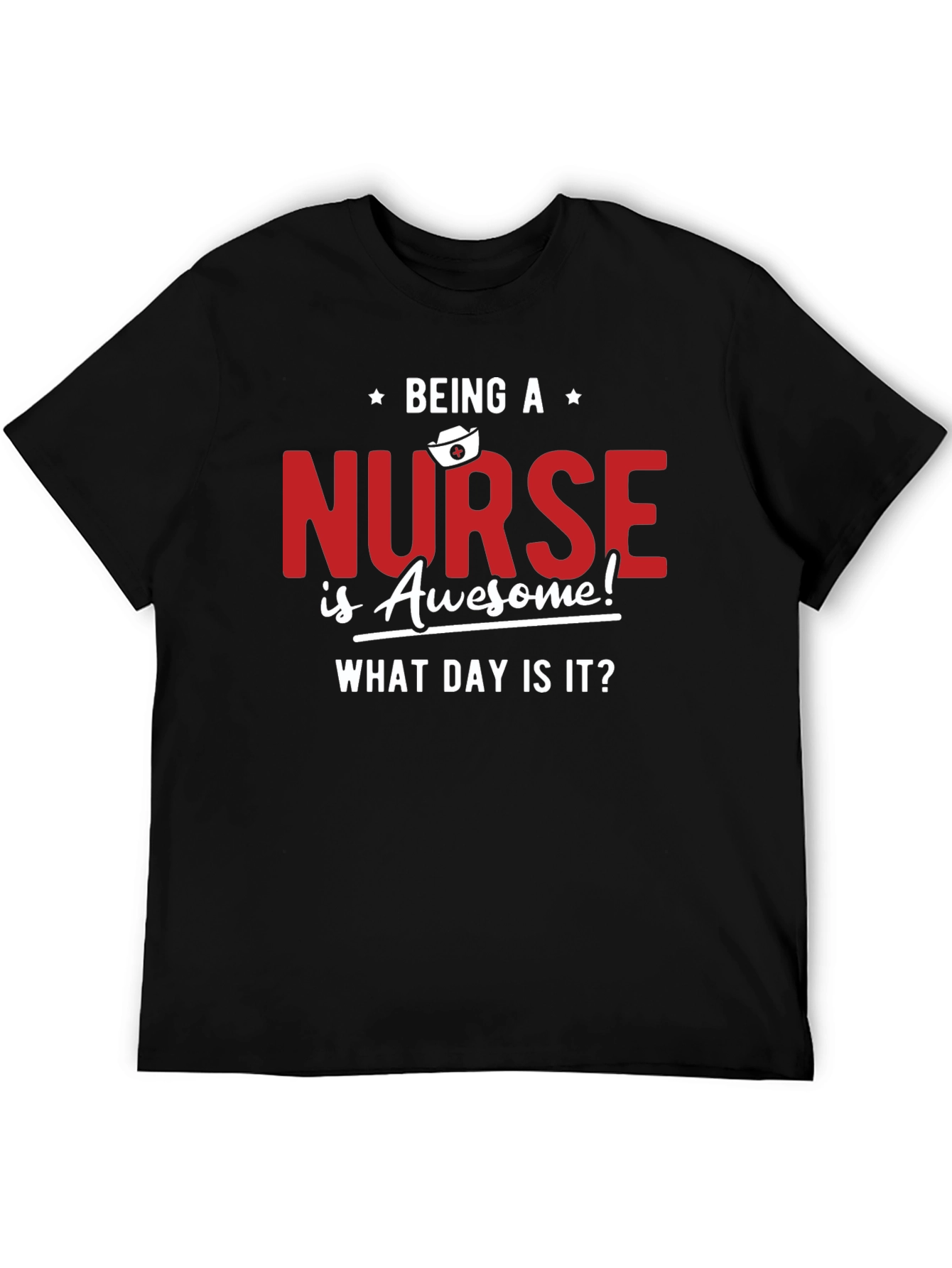 Black Nurse is Awesome T-Shirt - What Day is it? view 5