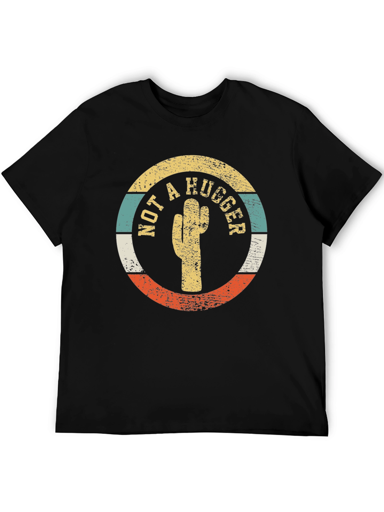 Black Not A Hugger Cactus Graphic Tee view 5
