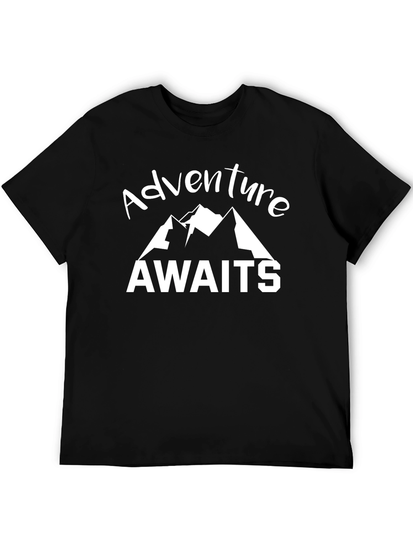 Black Adventure Awaits Graphic T-Shirt - Black view 5