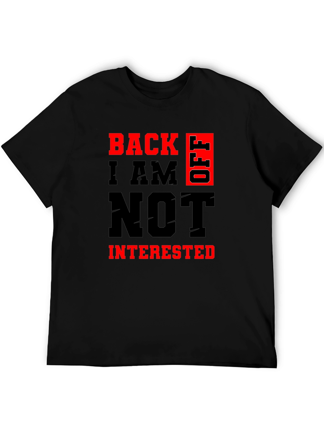 Black Back Off Graphic Tee - Sarcastic Funny T-Shirt view 5