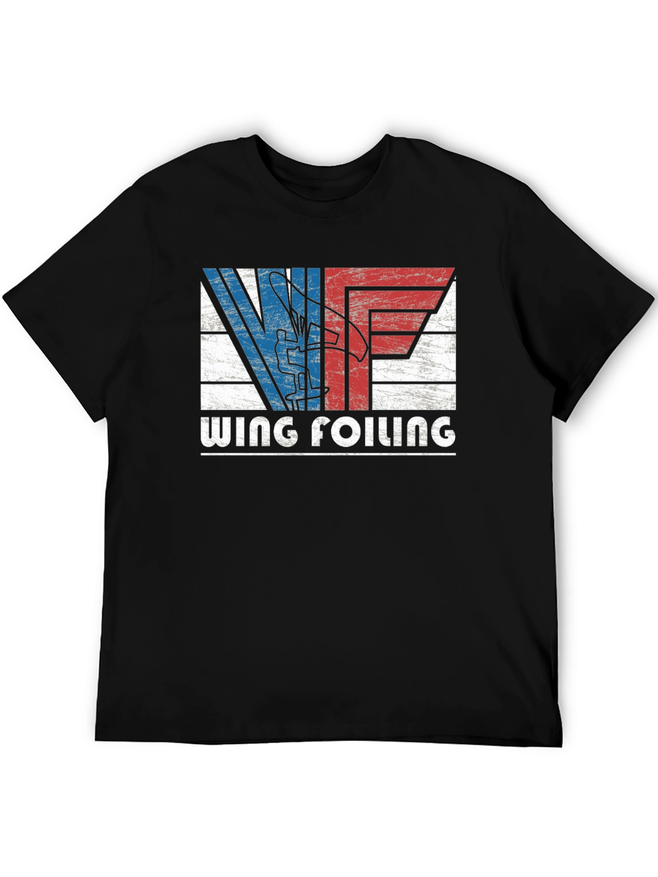 Black Wing Foiling T-Shirt | Retro Style view 5