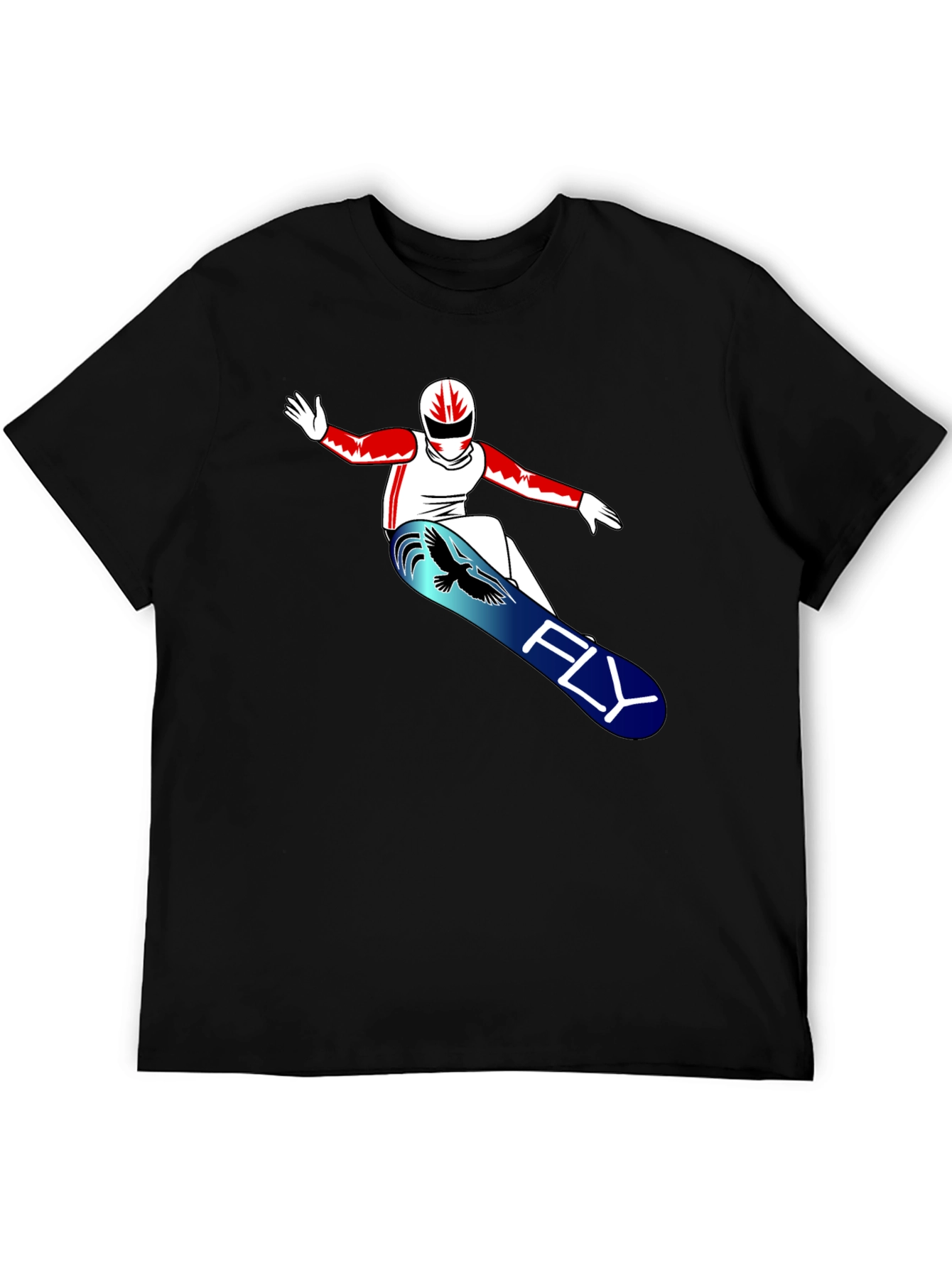 Black Fly Snowboarder Graphic T-Shirt view 5