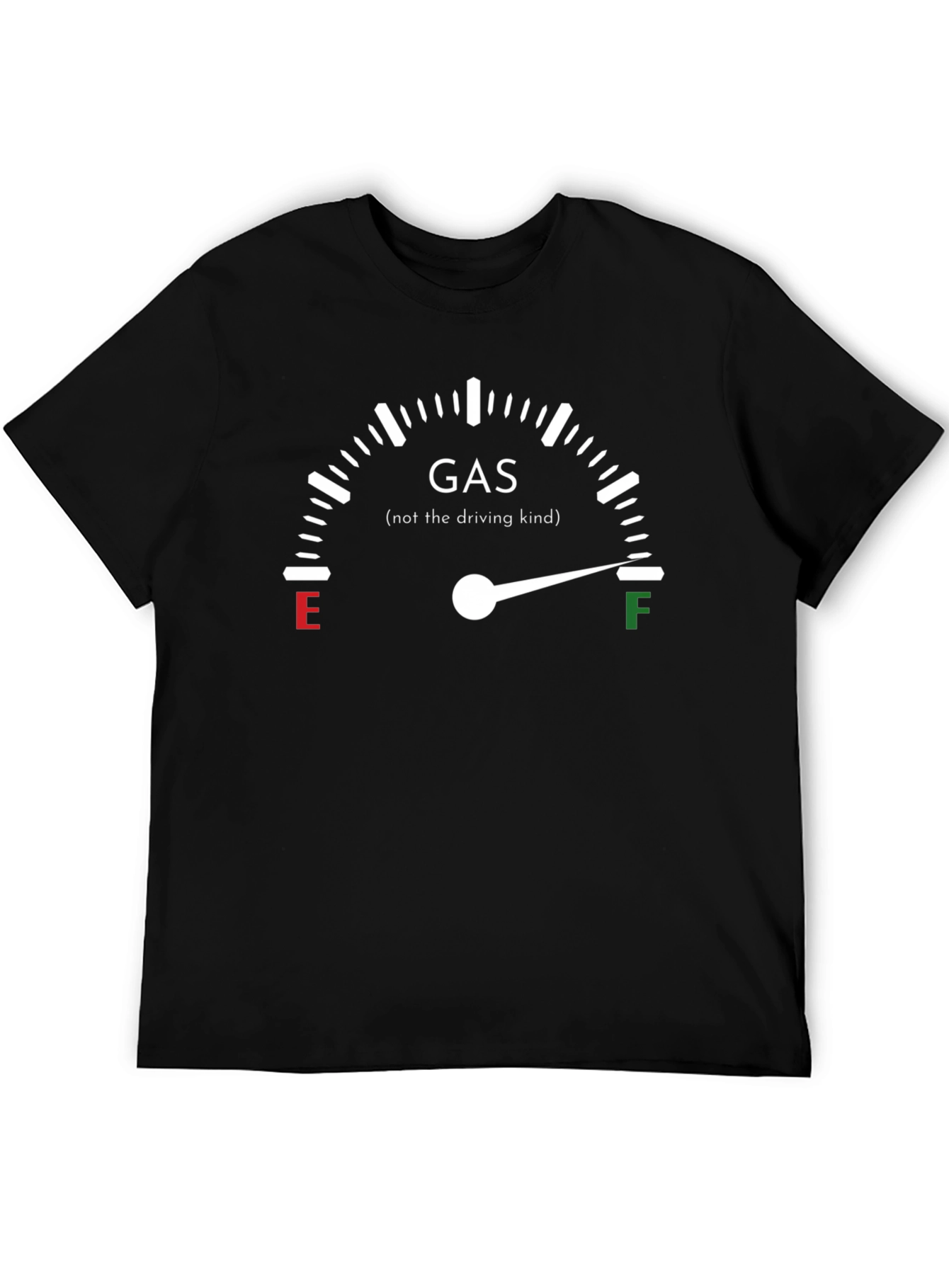 Black Funny "Gas (not the driving kind)" Graphic T-Shirt view 5