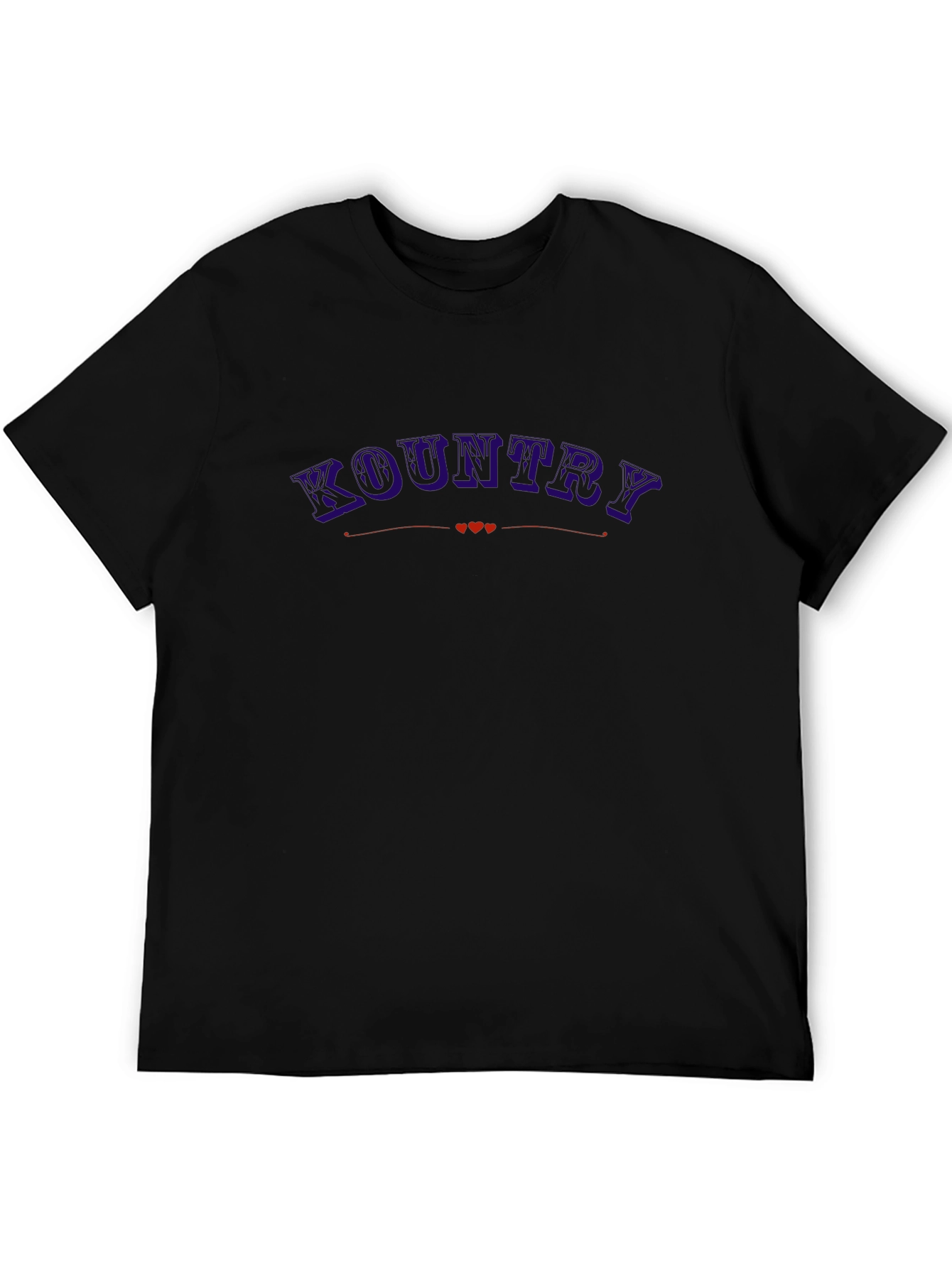 Black Country Hearts Graphic Tee - Black T-Shirt view 5