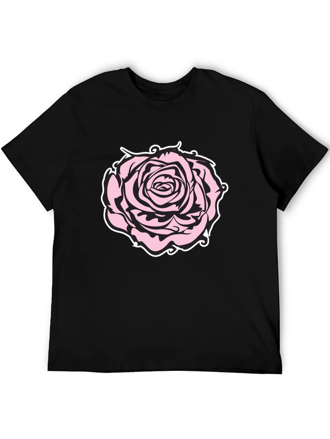 Black Rose Graphic Black T-Shirt view 5