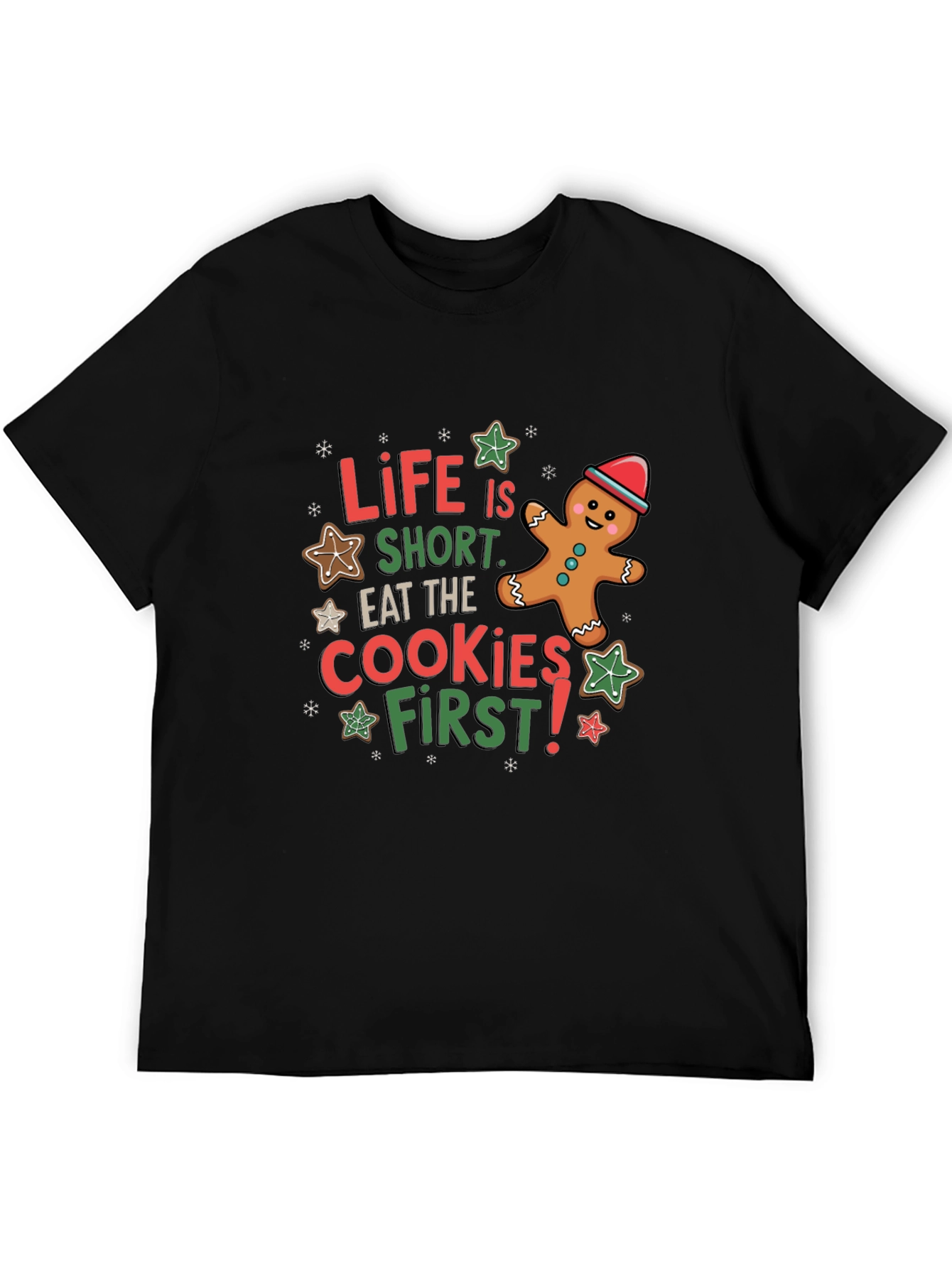 Black Life is Short Eat the Cookies T-Shirt view 5