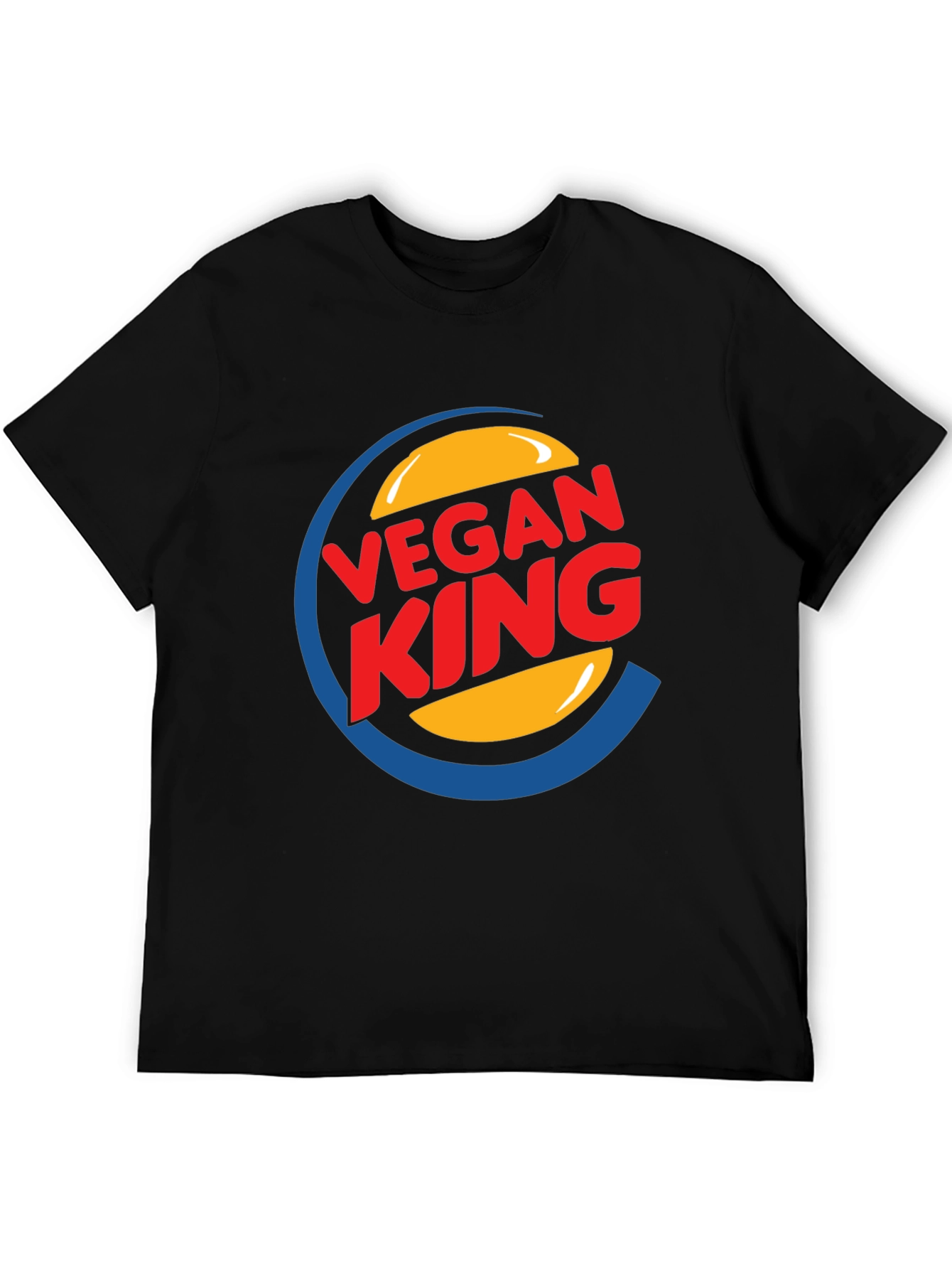 Black Vegan King Graphic Tee - Black Cotton Blend view 5