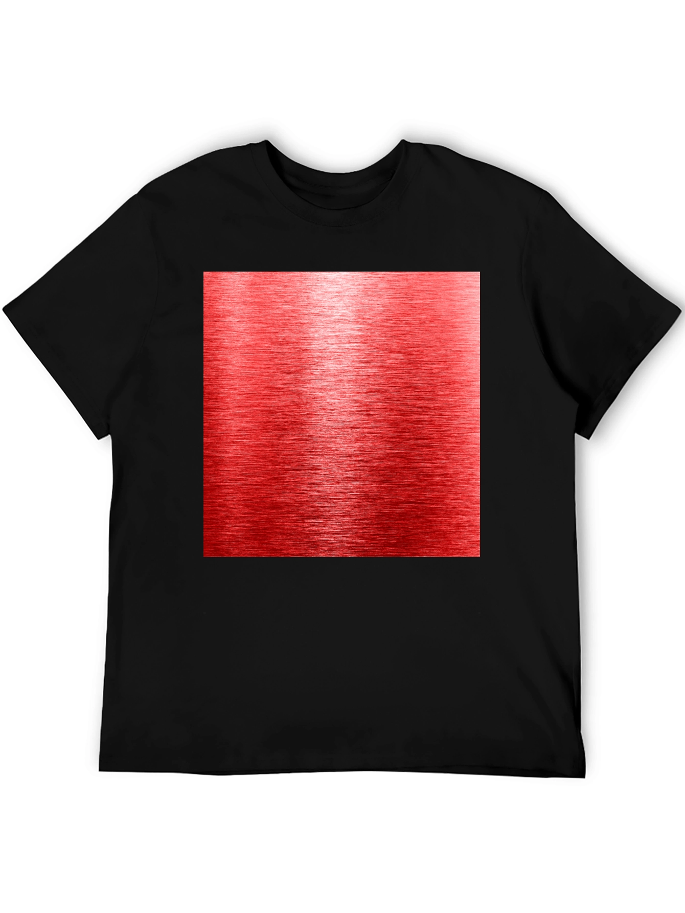 Black Red Metallic Texture Black T-Shirt view 5