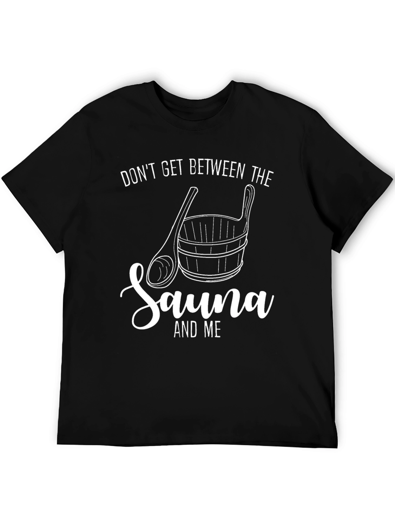 Black Sauna Lover's Black Graphic T-Shirt view 5