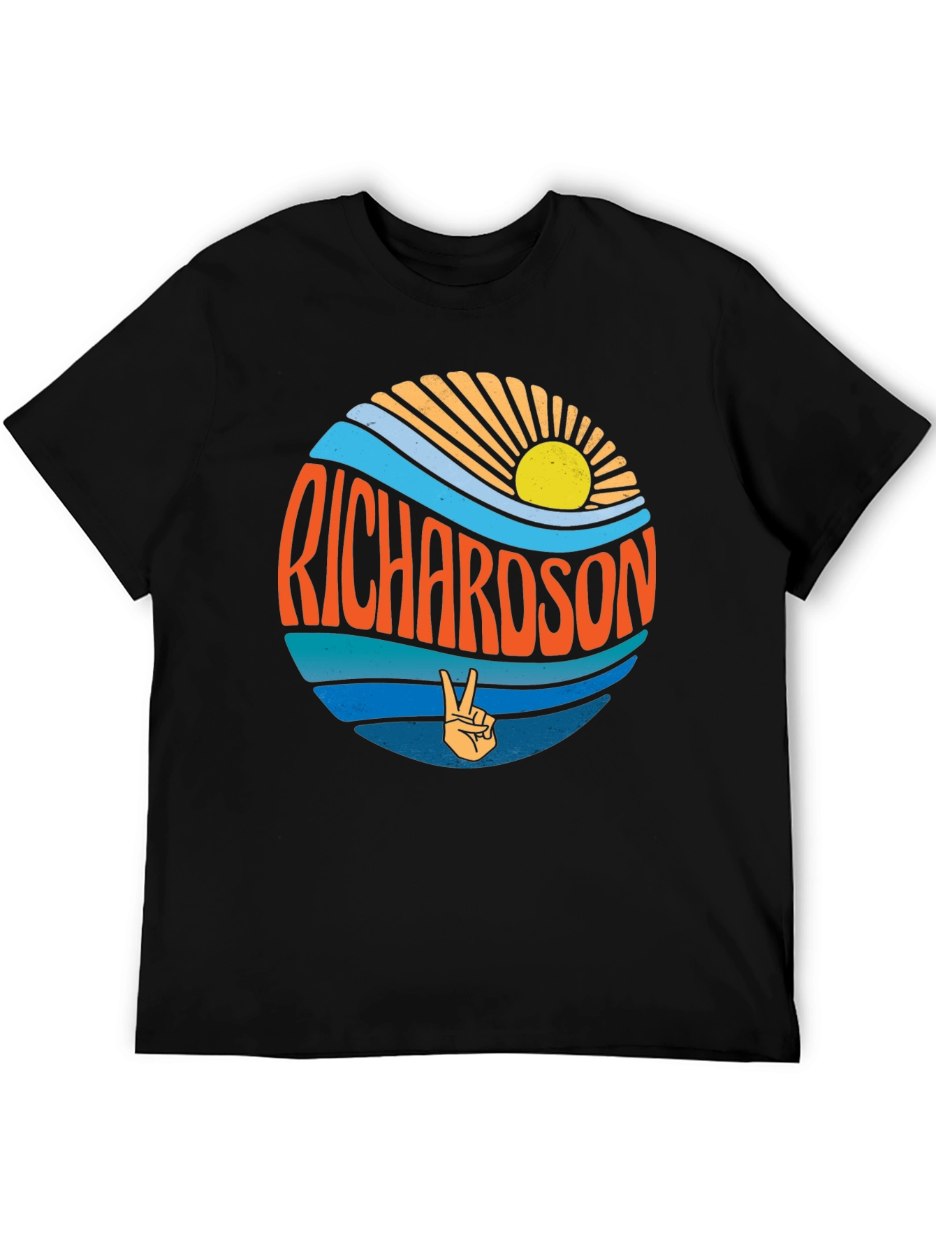 Black Richardson Retro Graphic T-Shirt view 5