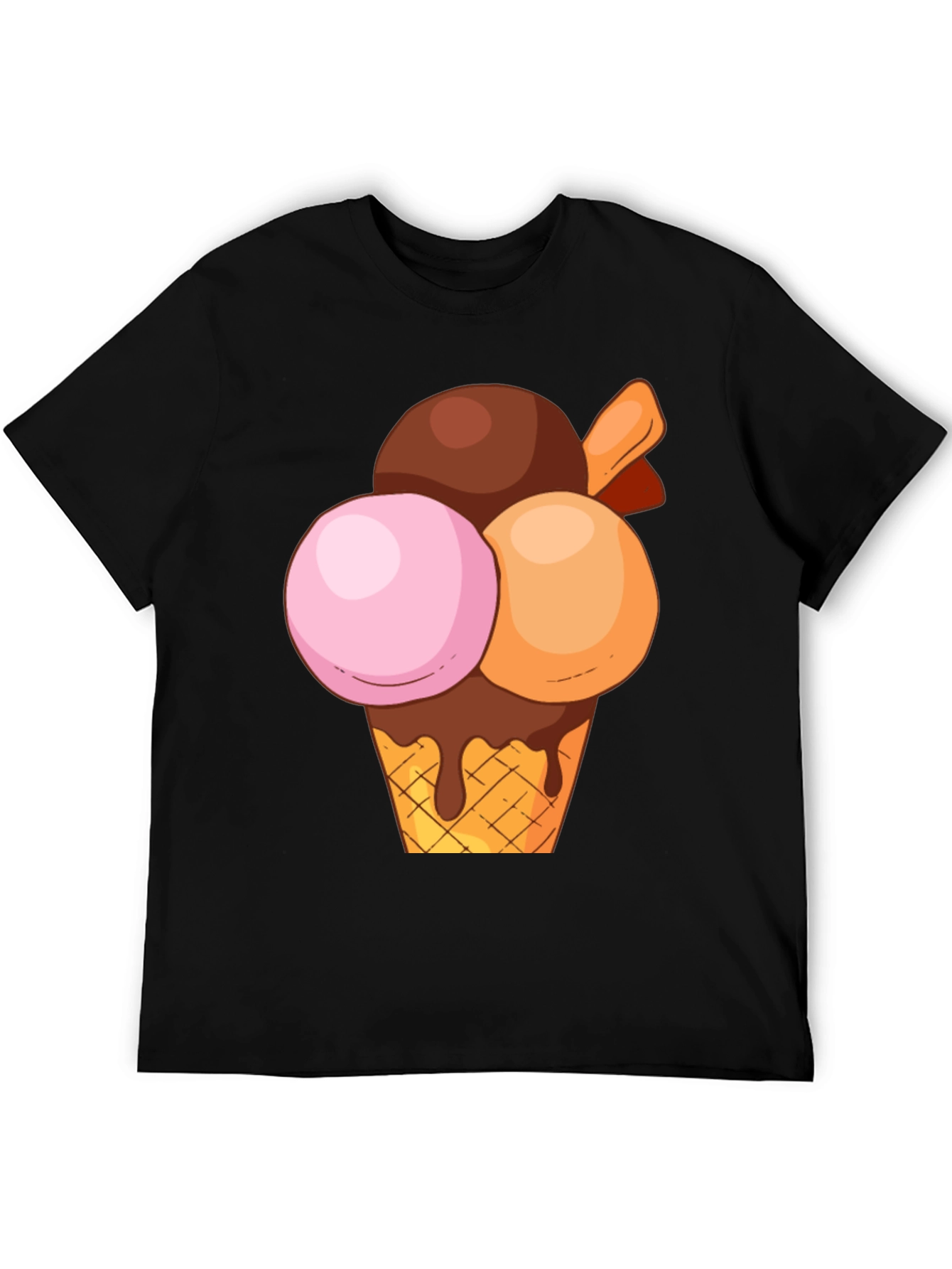 Black Ice Cream Graphic Tee - Sweet Treat Design view 5