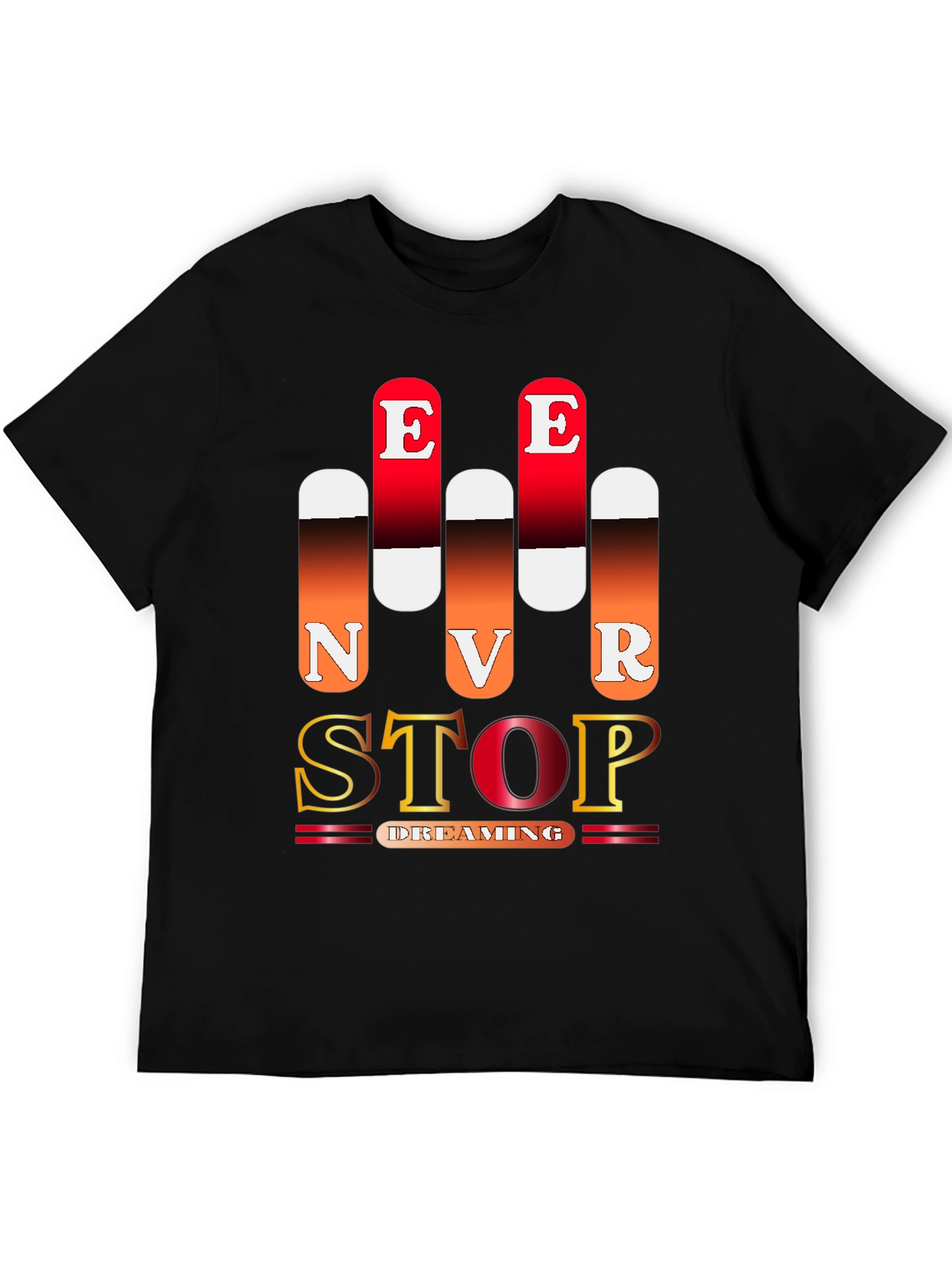 Black Never Stop Dreaming Graphic Tee view 5