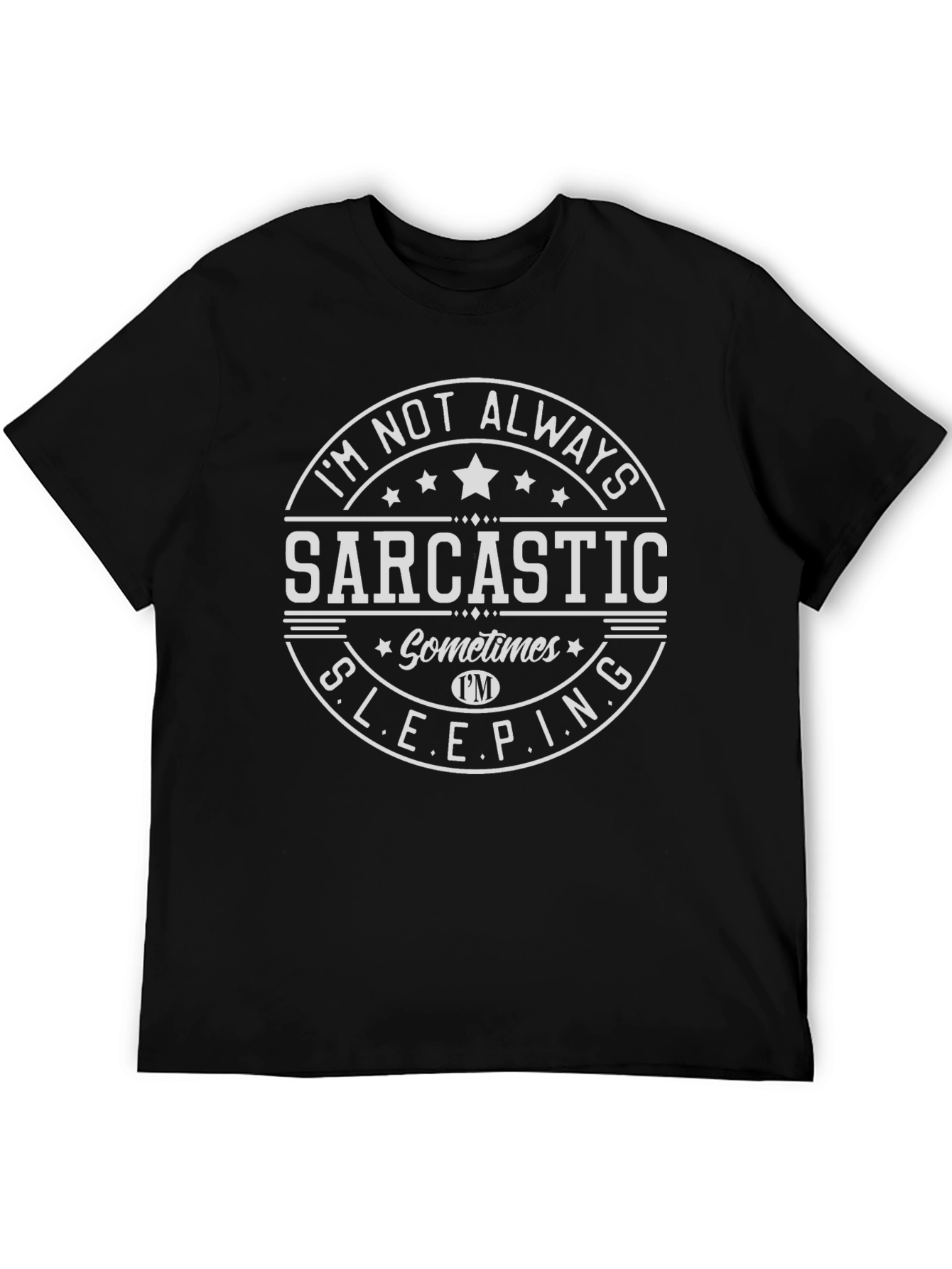 Black Sarcastic Sleeping T-Shirt view 5