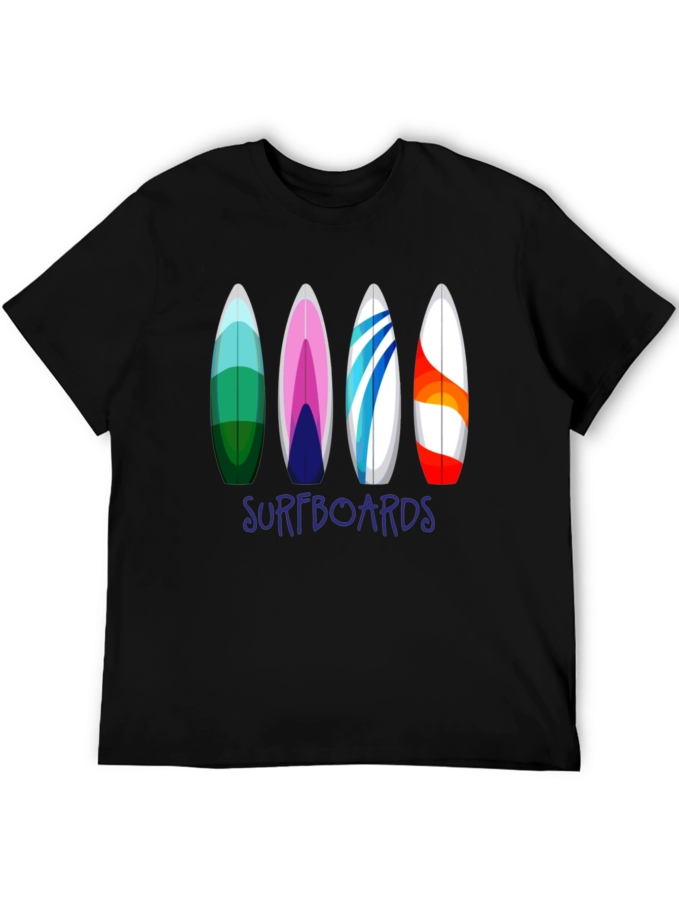 Black Surfboard T-Shirt - Beach Lover Tee view 5
