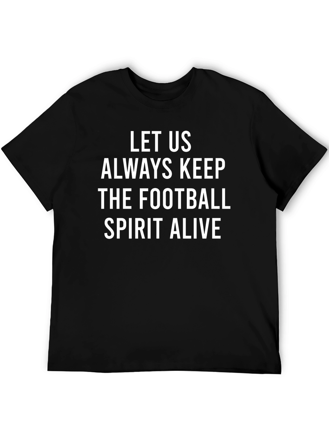 Black Football Spirit Graphic Tee - Soft Cotton T-Shirt view 5