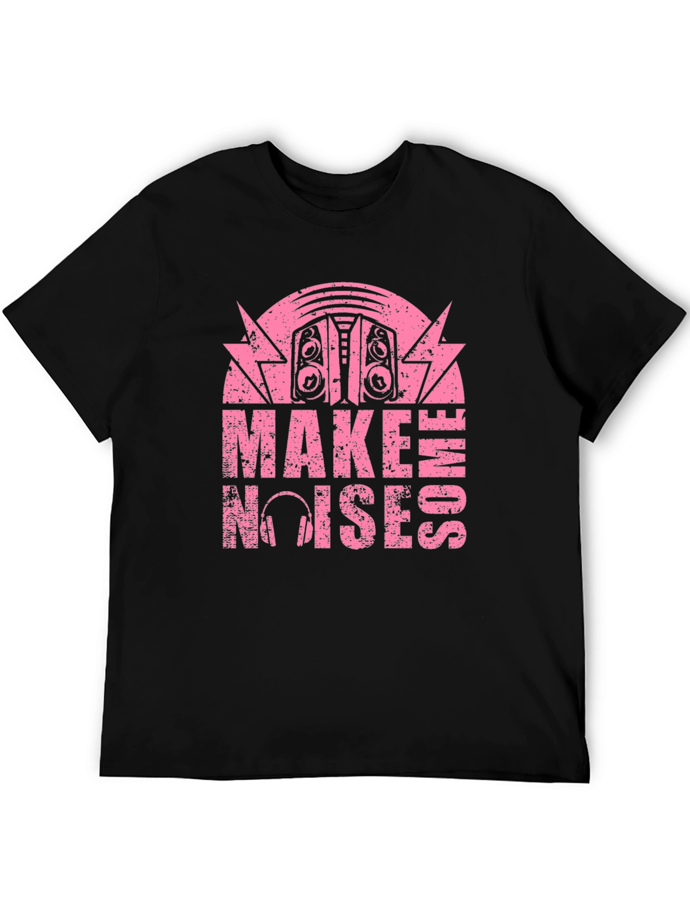 Black Make Some Noises Graphic T-Shirt view 5