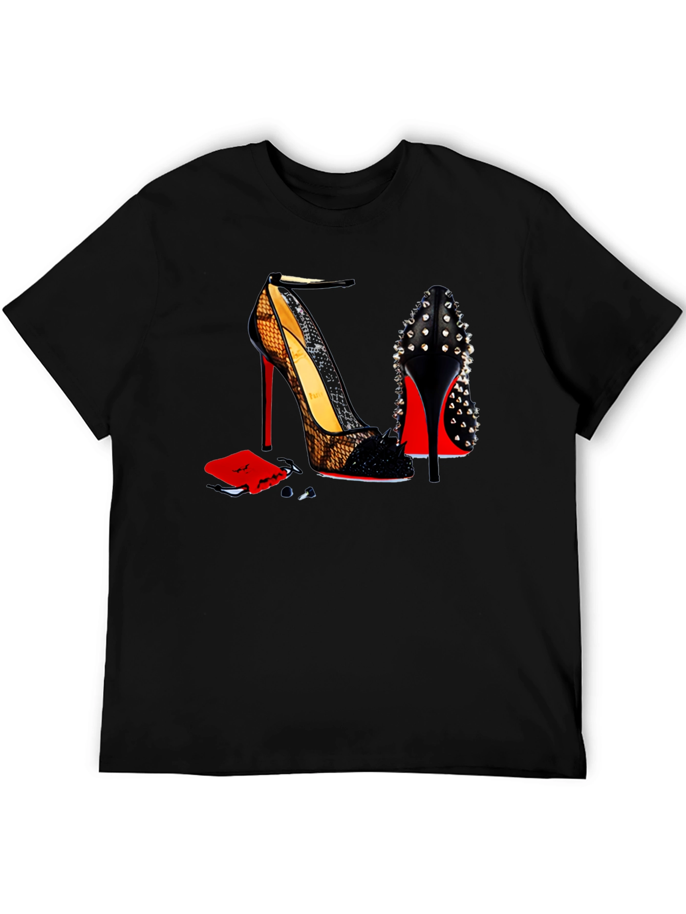 Black High Heel Shoes T-Shirt - Fashionable Graphic Tee view 5