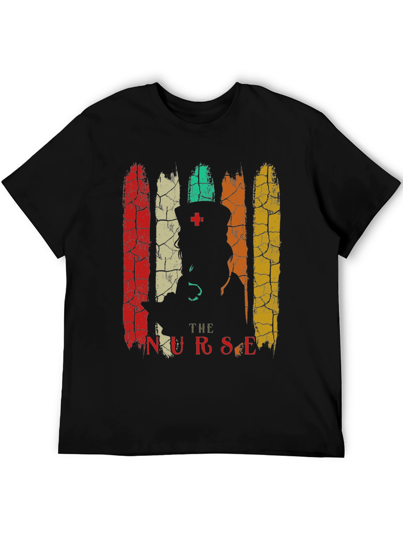 Black Retro Nurse Graphic Tee -  Healthcare Hero Tribute view 5