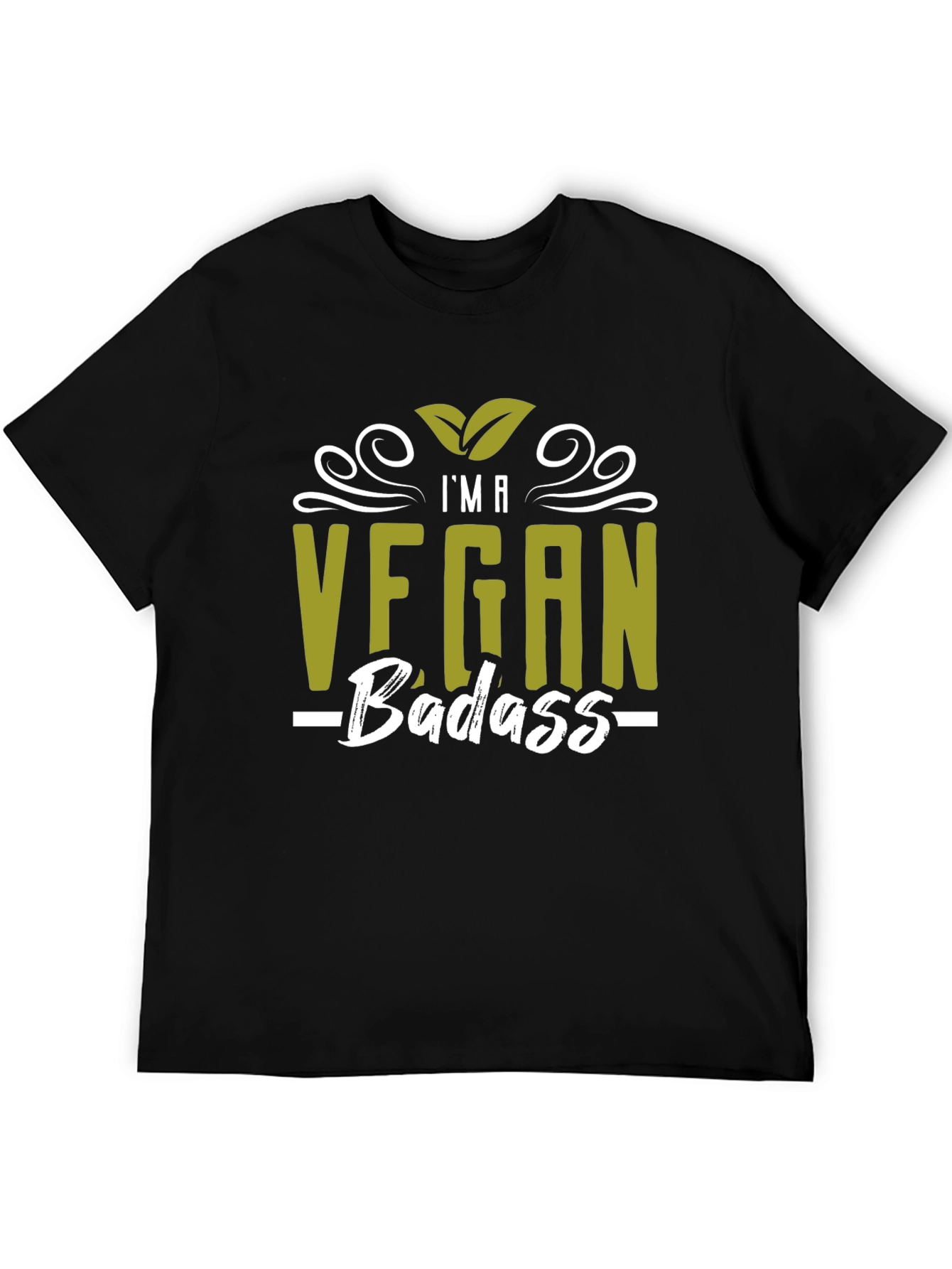 Black Vegan Badass T-Shirt - Stylish Vegan Pride Tee view 5