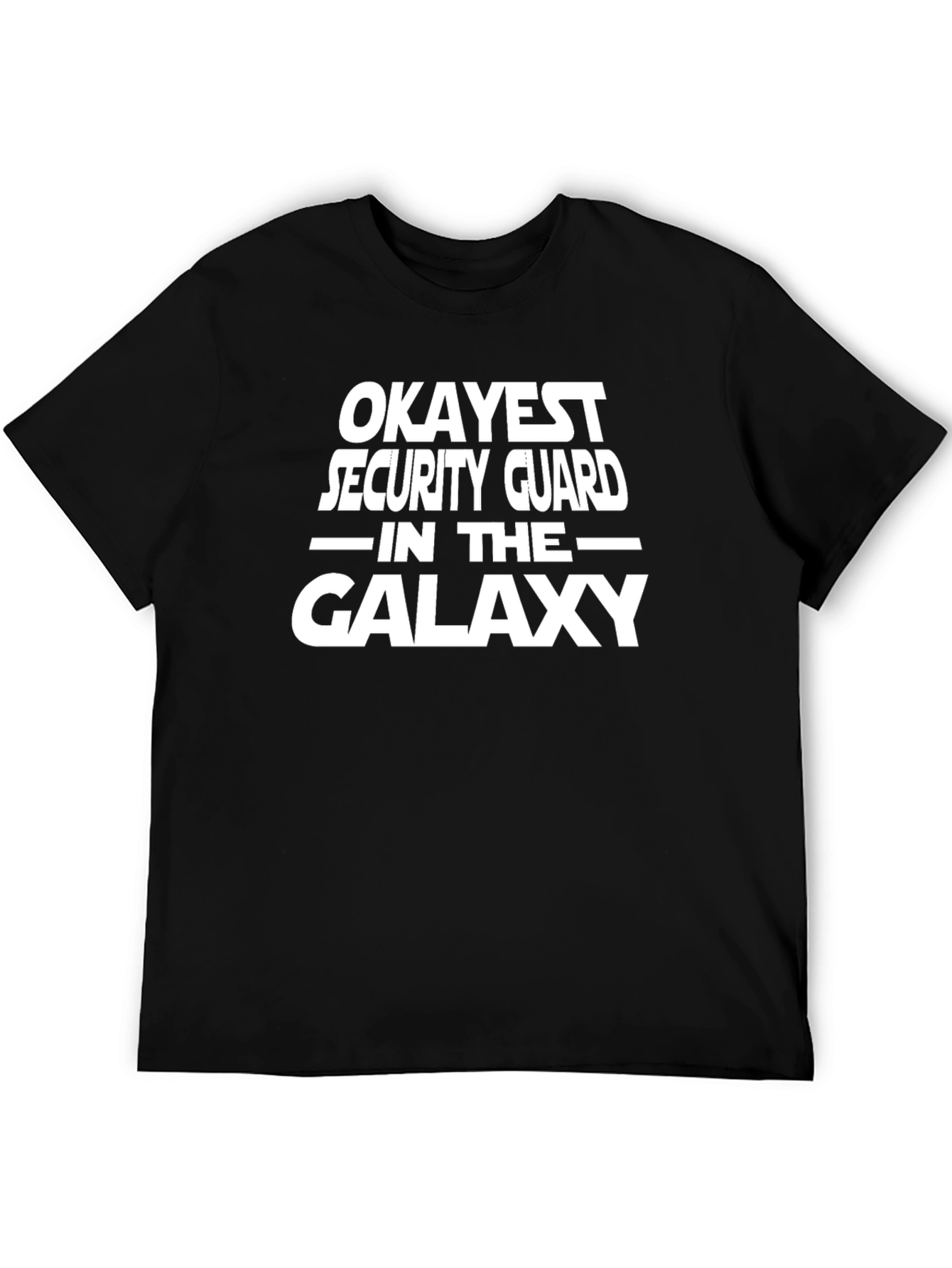 Black Okayest Security Guard Galaxy T-Shirt view 5