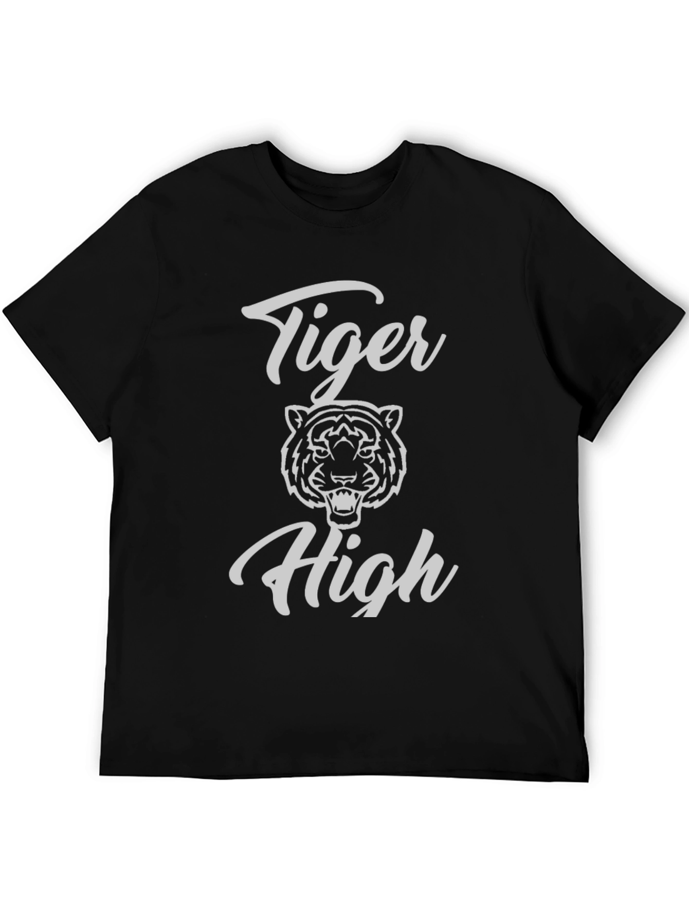Black Tiger High T-Shirt - Black Graphic Tee view 5