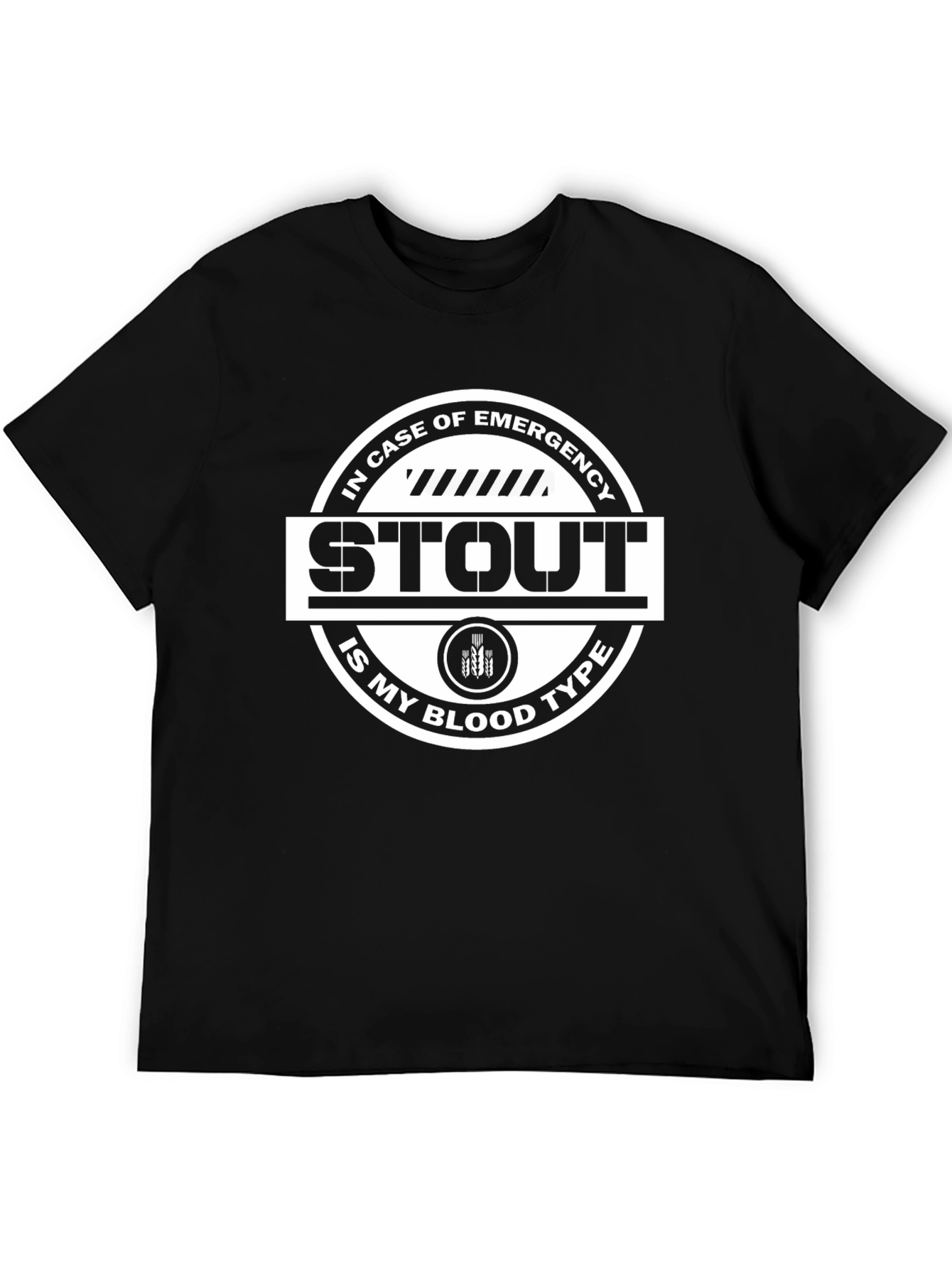 Black Stout Beer Blood Type Funny T-Shirt view 5