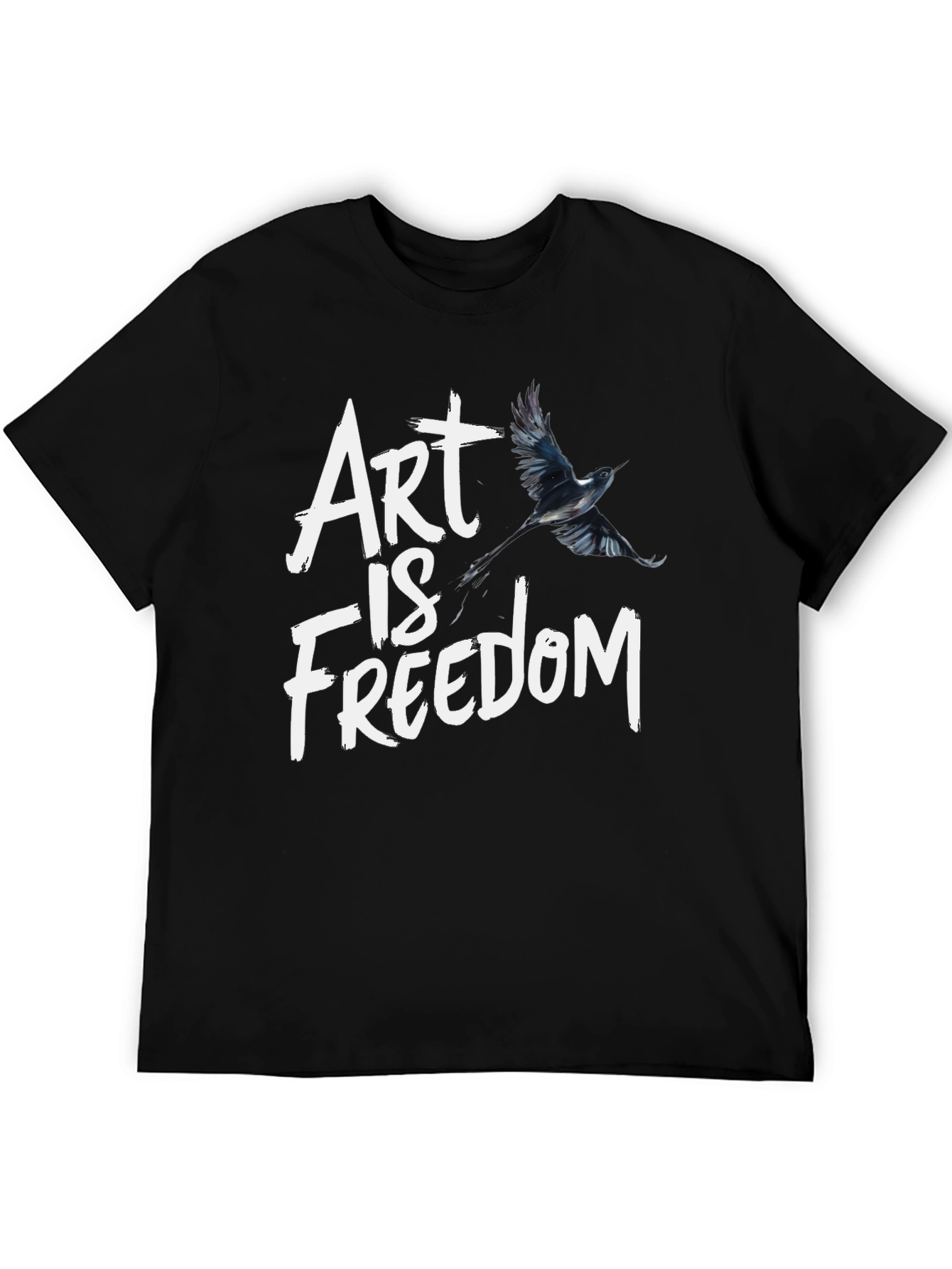 Art Is Freedom Graphic Tee - Black T-Shirt - 5
