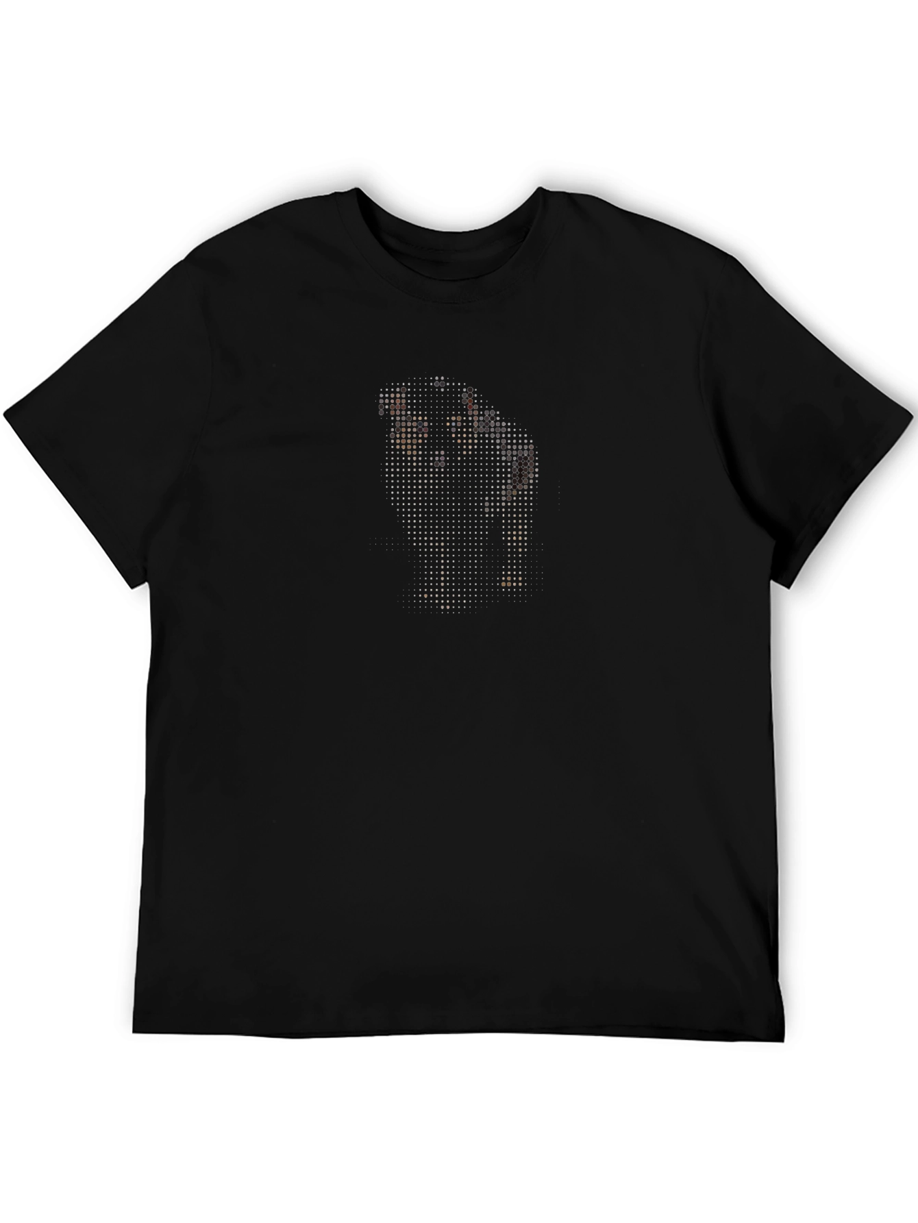 Black Graphic Pixelated Duo Black T-Shirt view 5