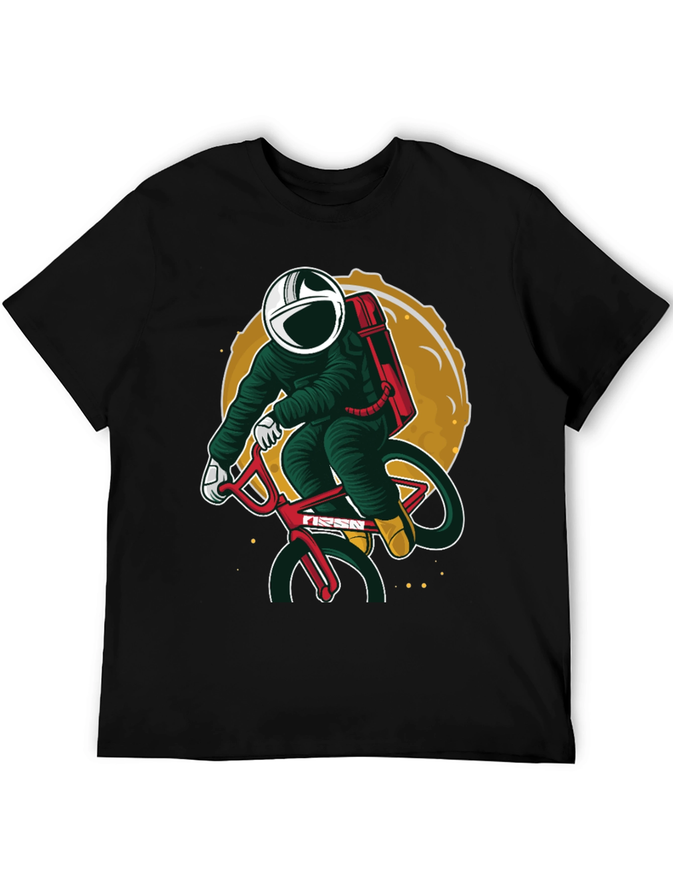 Black Astronaut Biker Graphic T-Shirt view 5