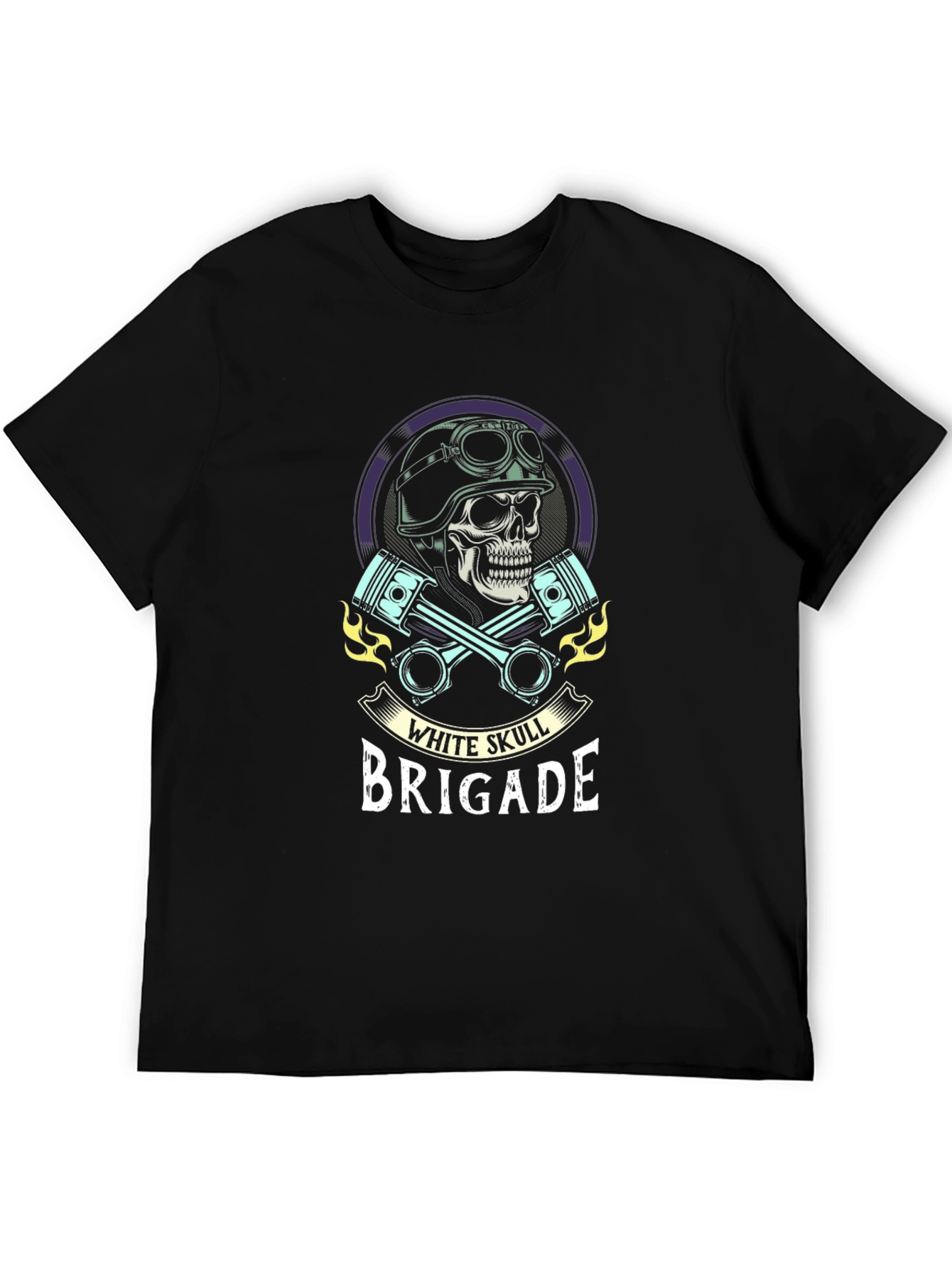 Black Skull Brigade Graphic T-Shirt - Biker Style view 5