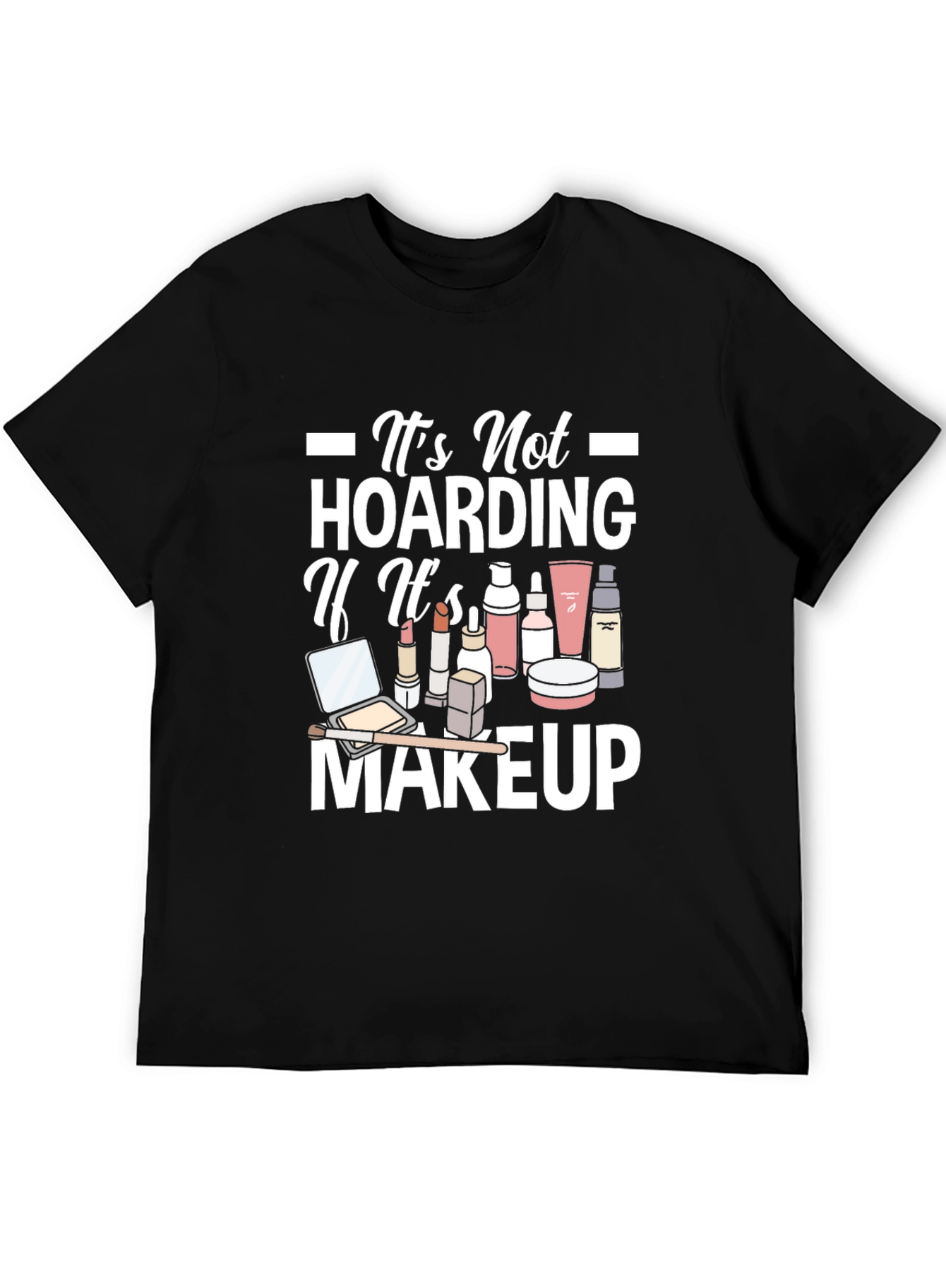 Black Makeup Lover's Graphic T-Shirt view 5
