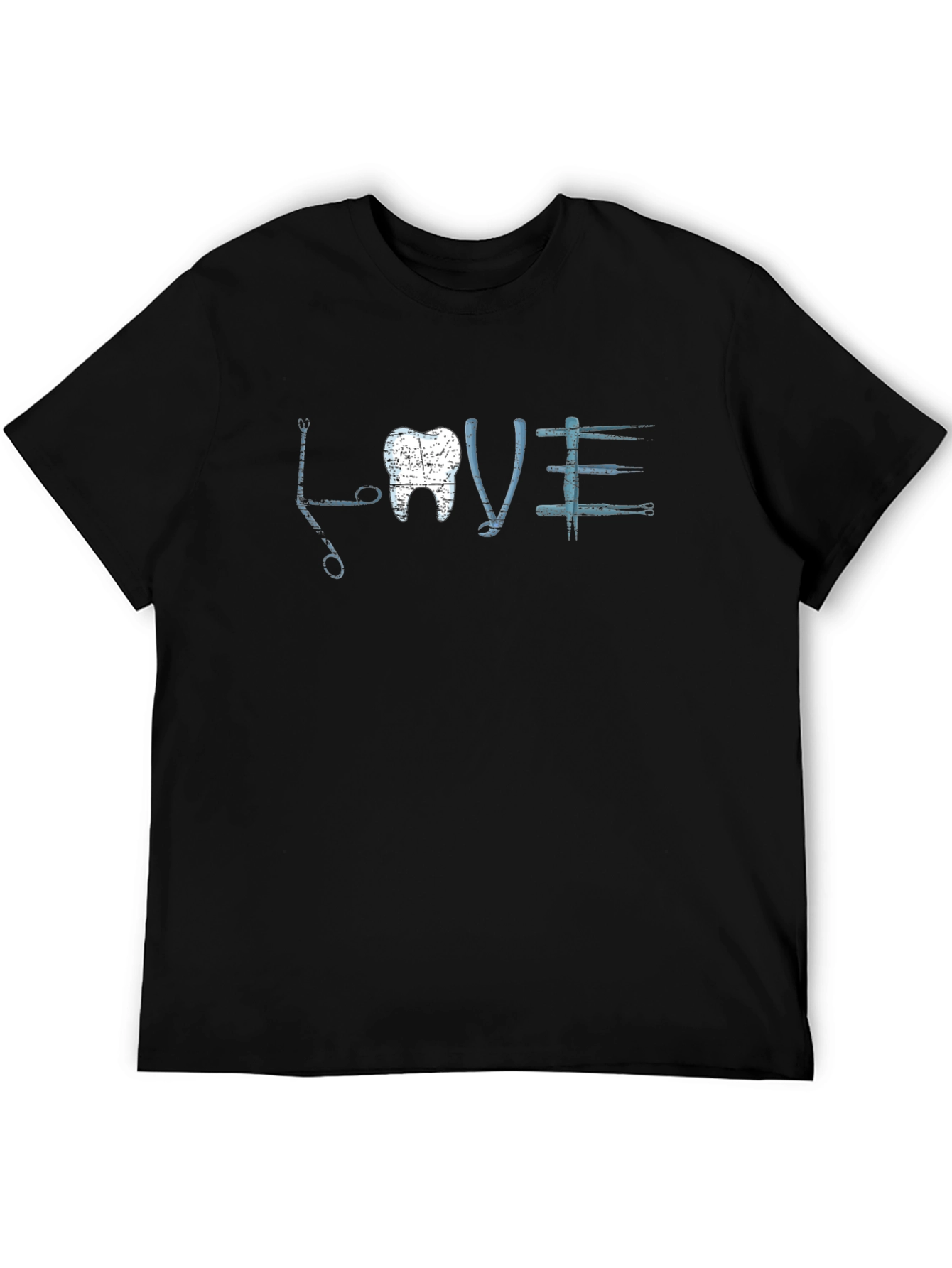 Black Dentist Love T-Shirt - Dental Hygiene Tee view 5