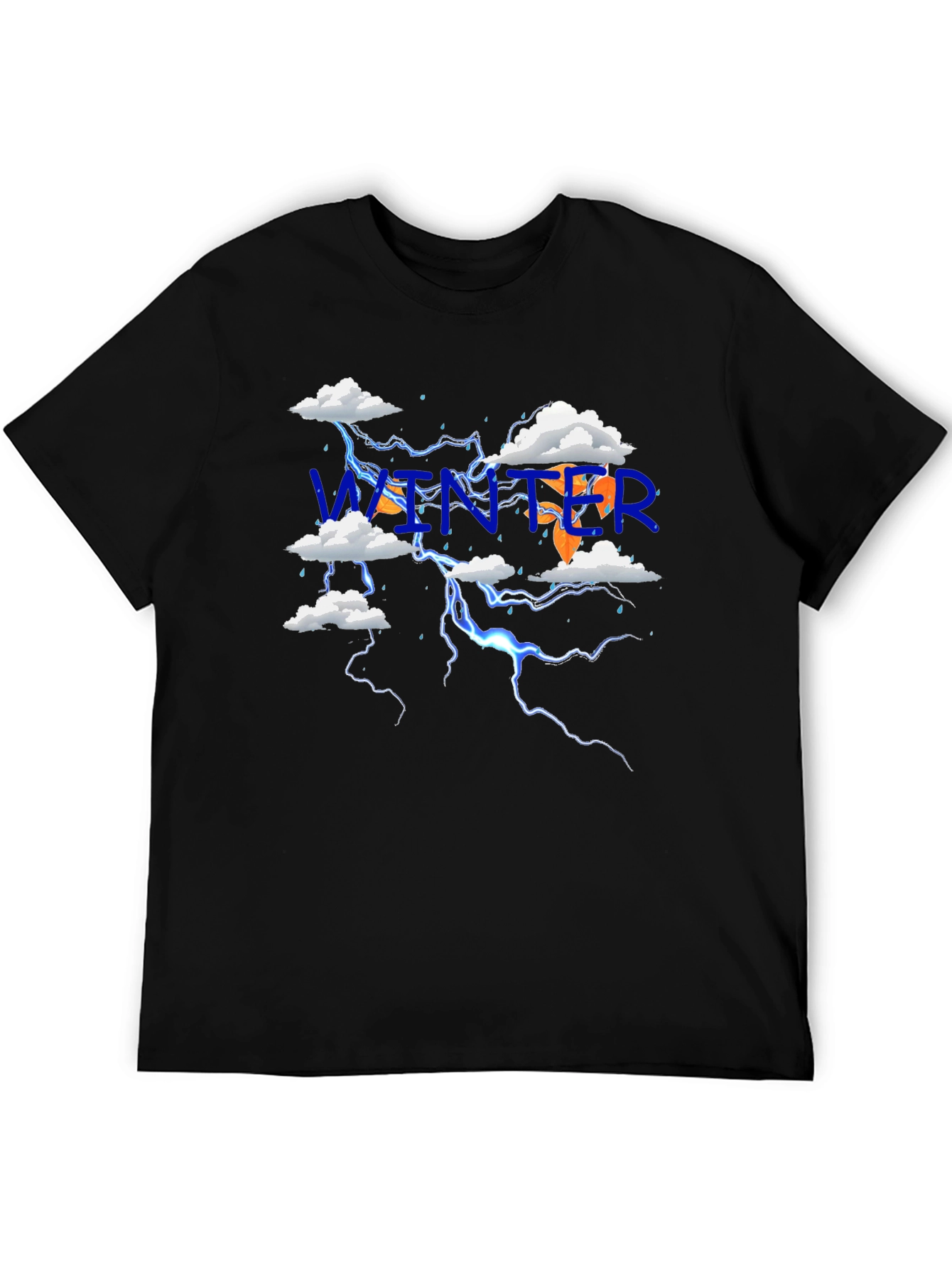 Black Winter Lightning T-Shirt view 5