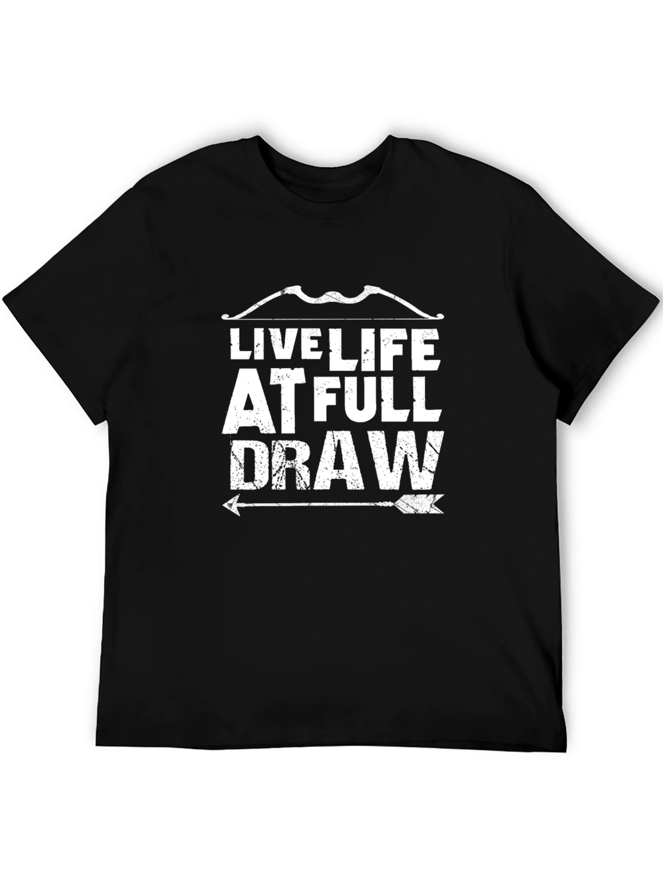 Black Live Life at Full Draw T-Shirt - Archery Bow Hunter Tee view 5
