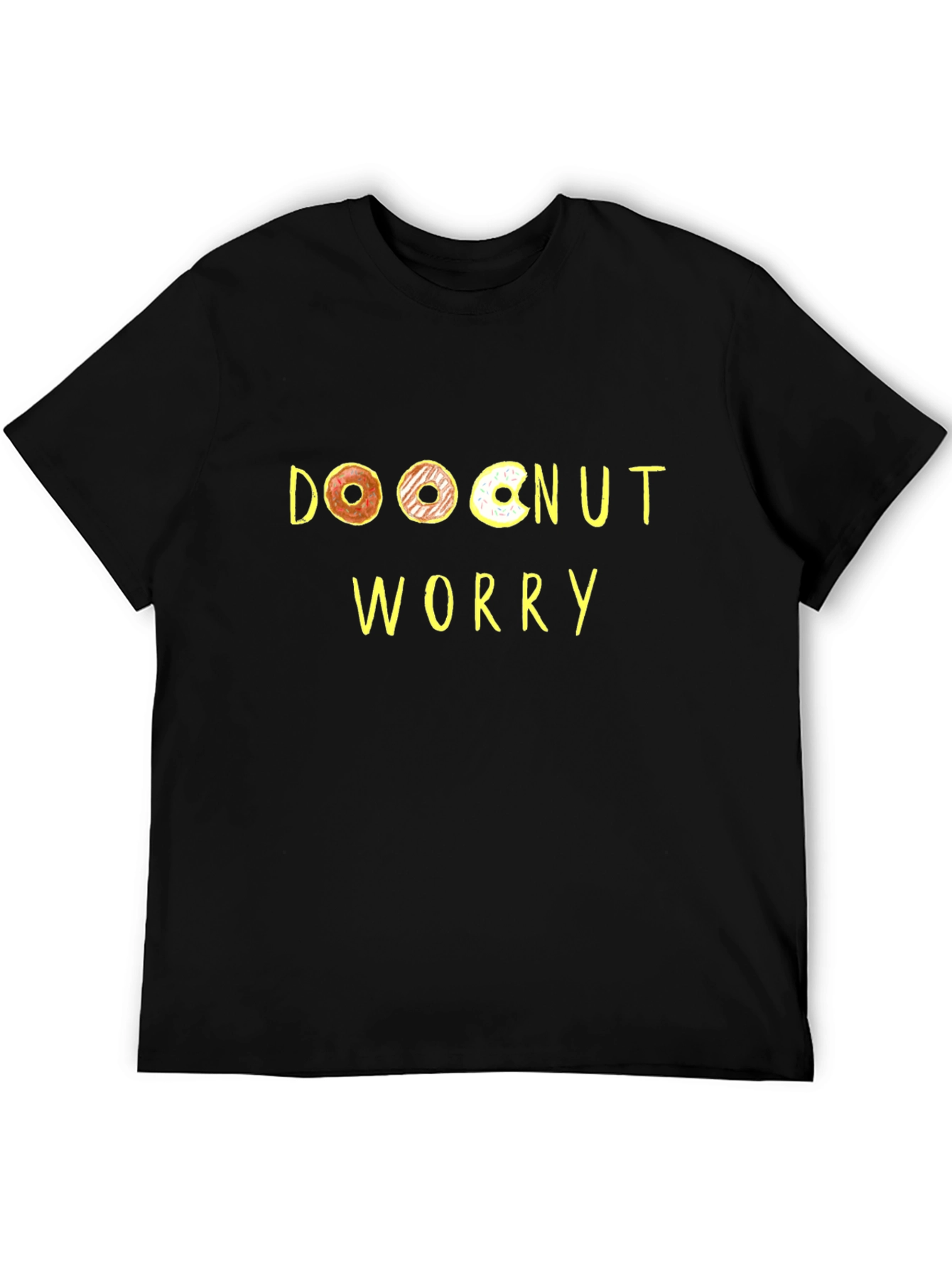 Black Doonut Worry - Black Graphic Tee view 5