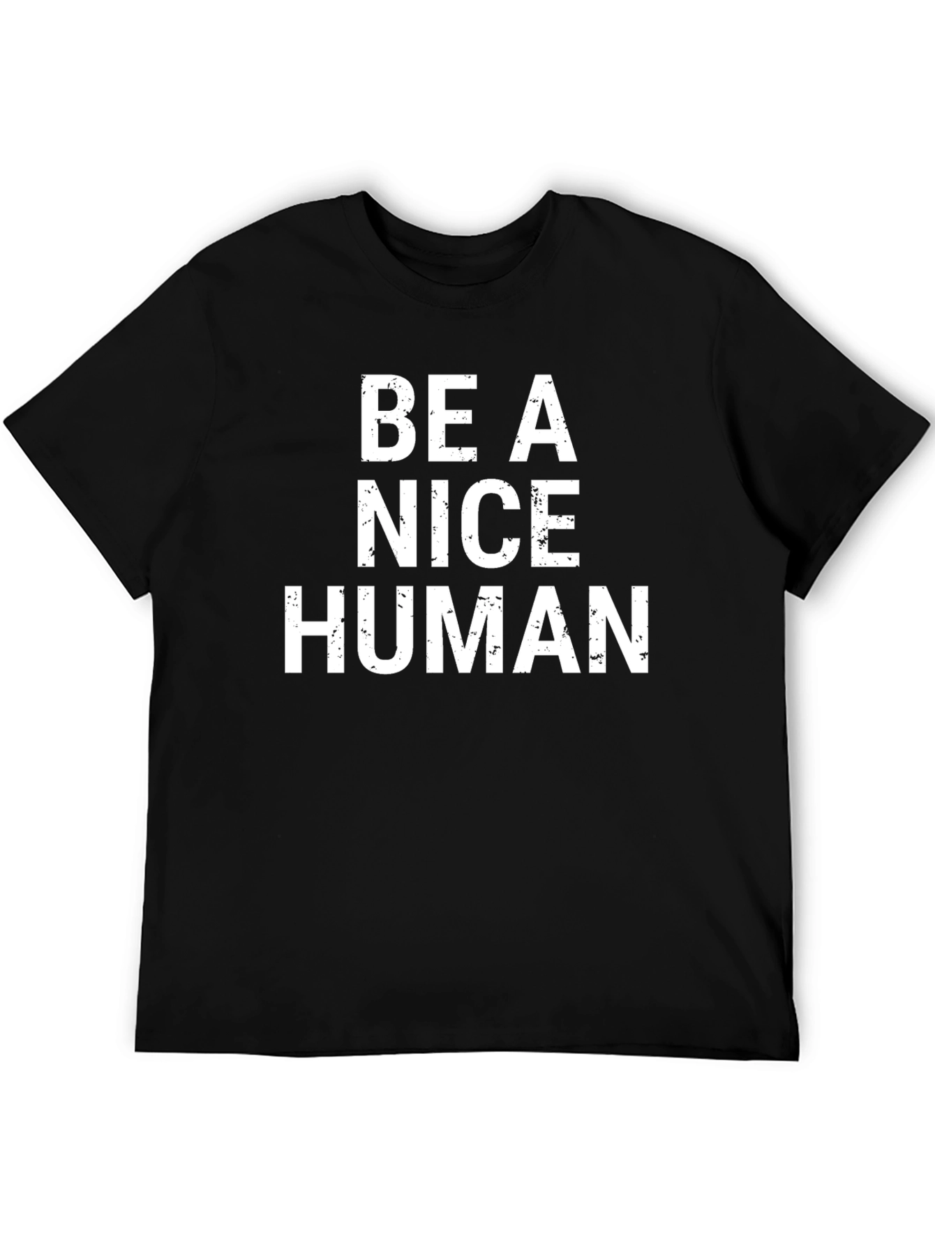 Black Be a Nice Human Graphic Tee view 5