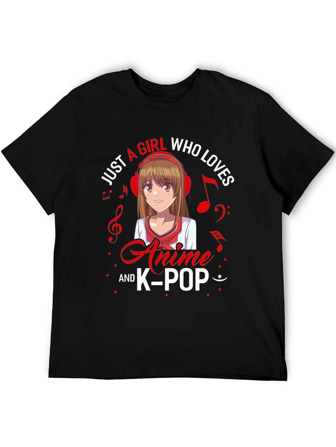 Black Anime and K-Pop Lover T-Shirt - Unique Design! view 5