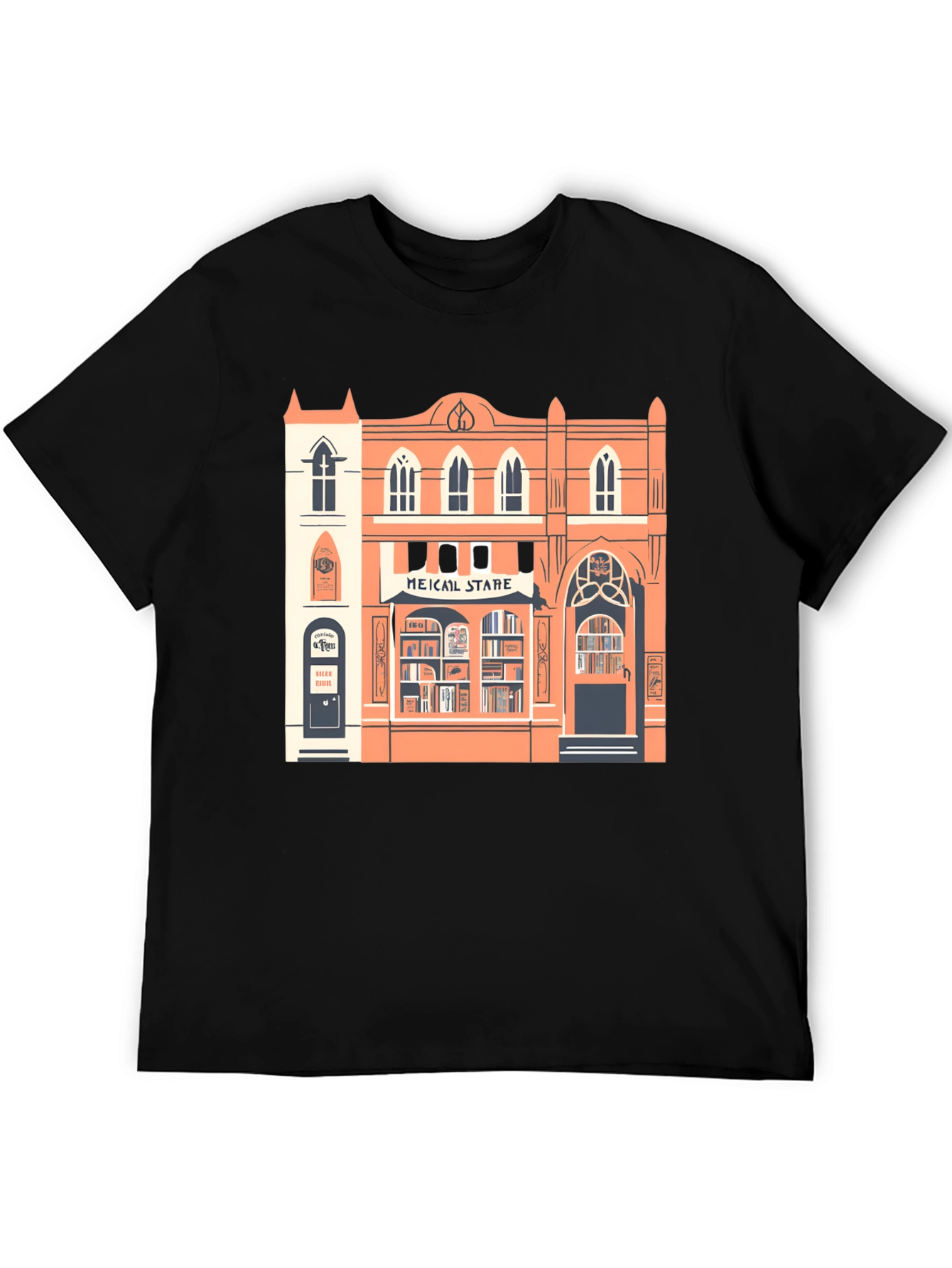 Black Bookstore Graphic Tee - Stylish Unisex T-Shirt view 5